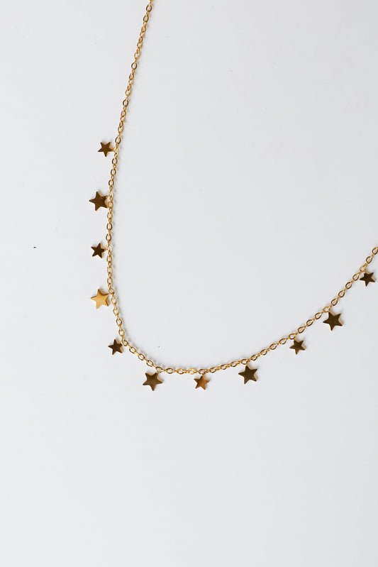 Elise Gold Star Charm Necklace