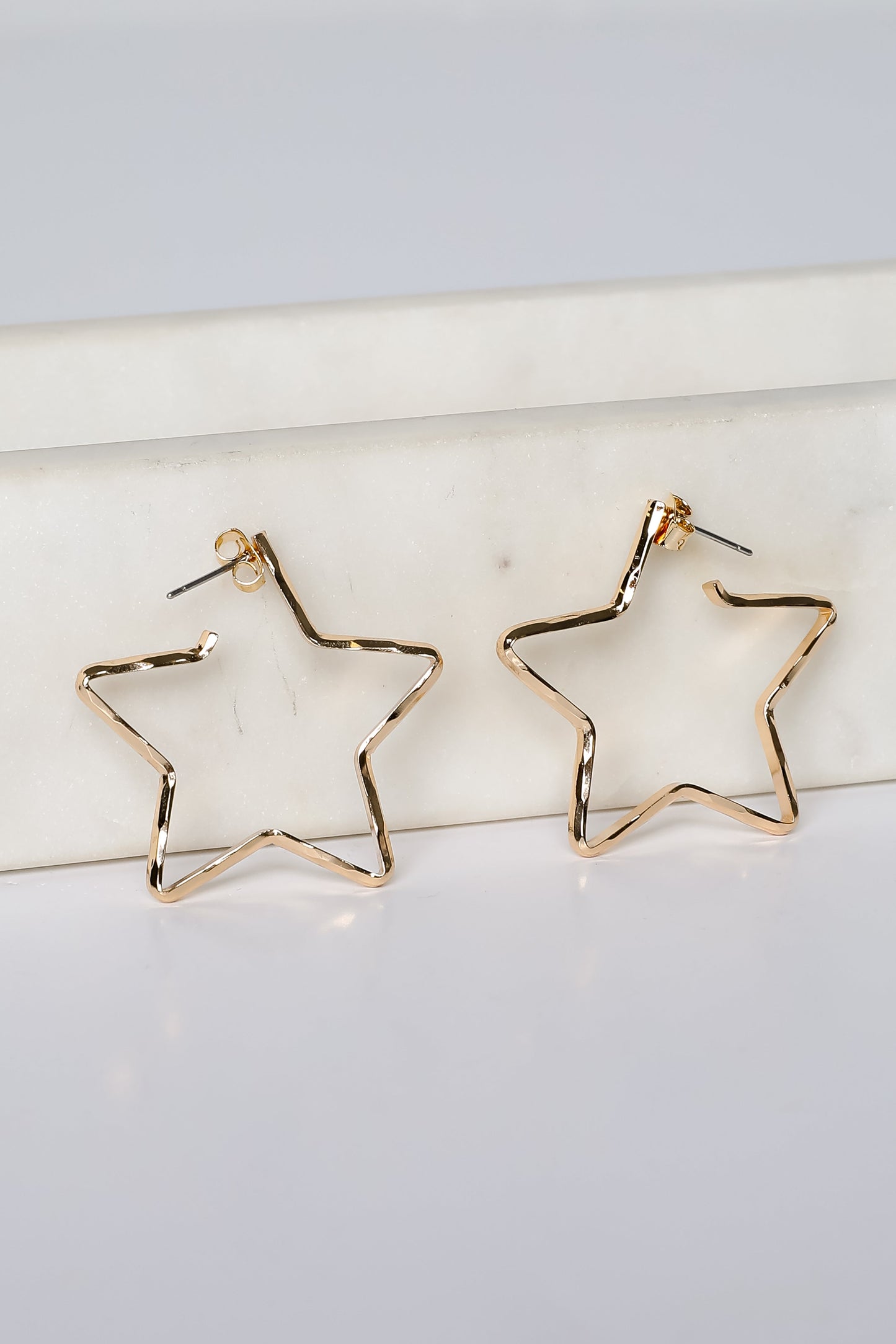 Missy Gold Star Hoop Earrings