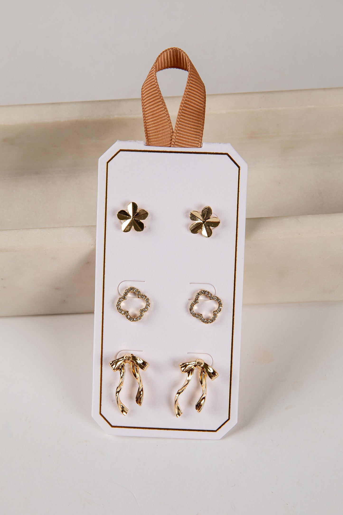 Amy Gold Stud Earring Set