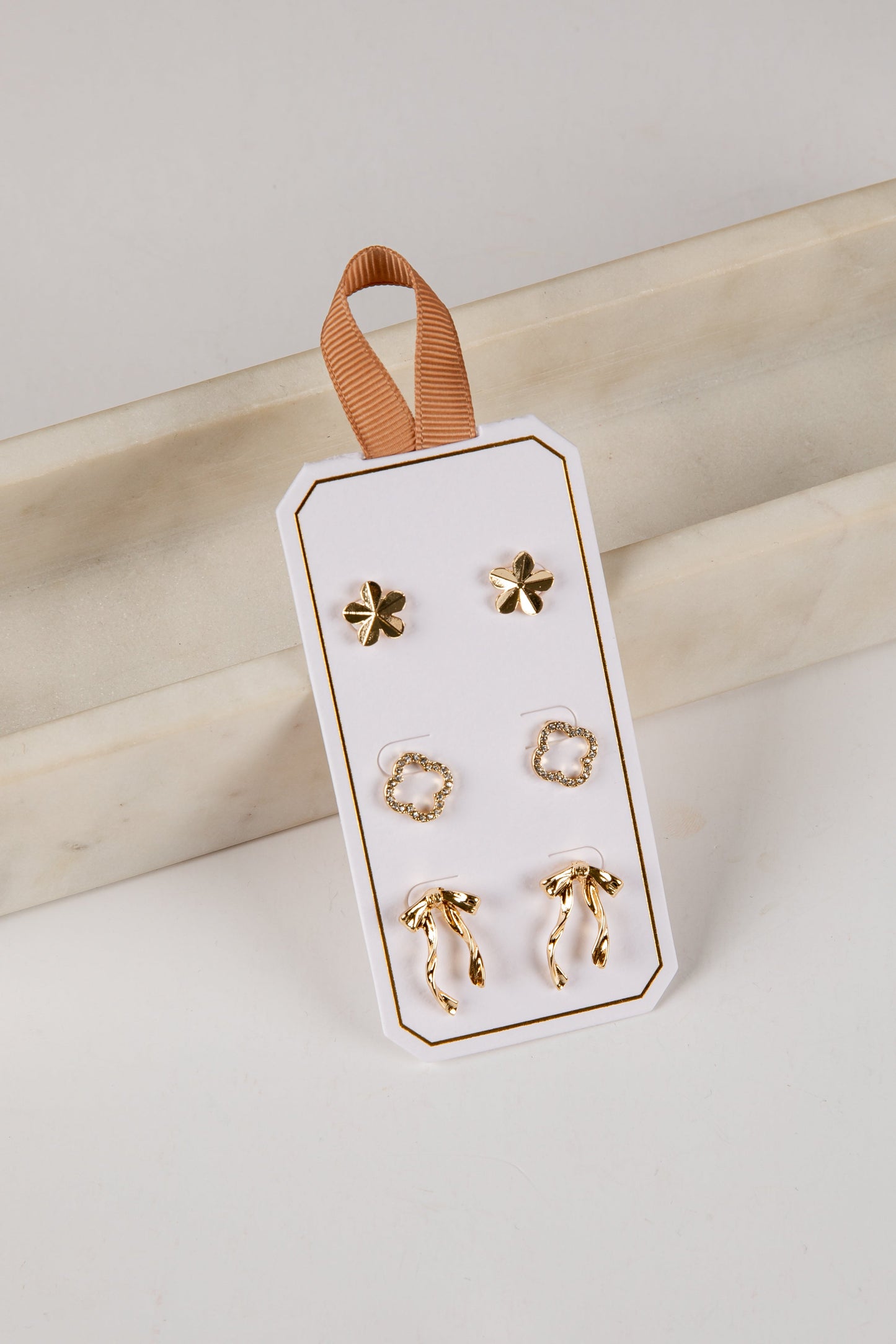 Amy Gold Stud Earring Set