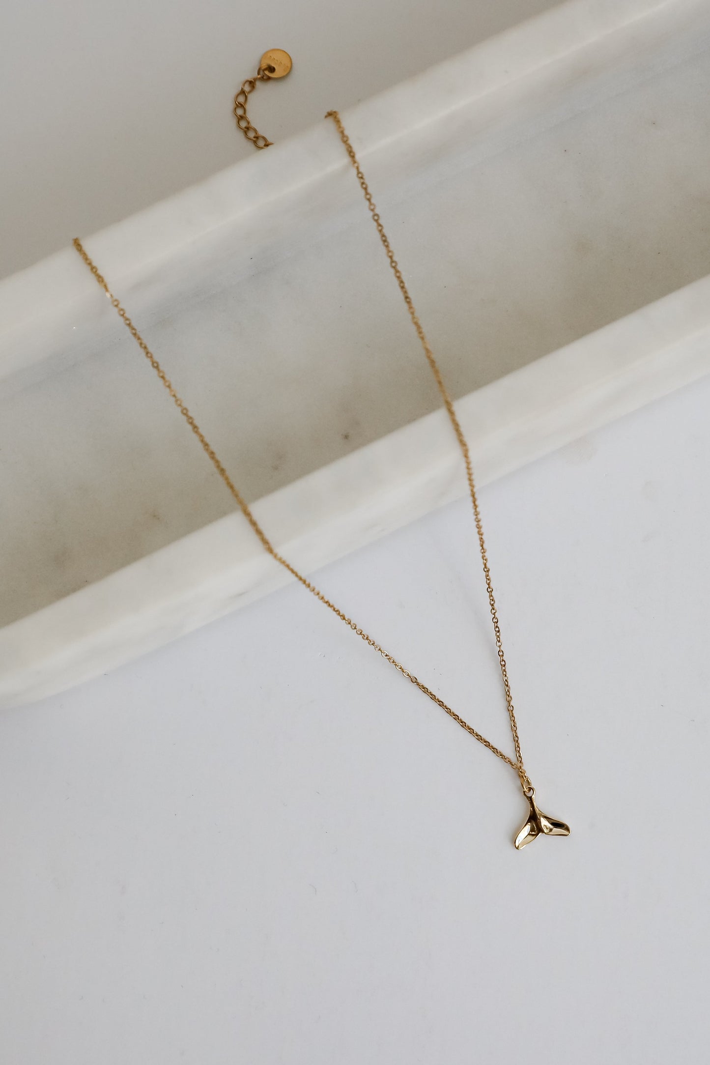 FINAL SALE - Leah Gold Tail Charm Necklace