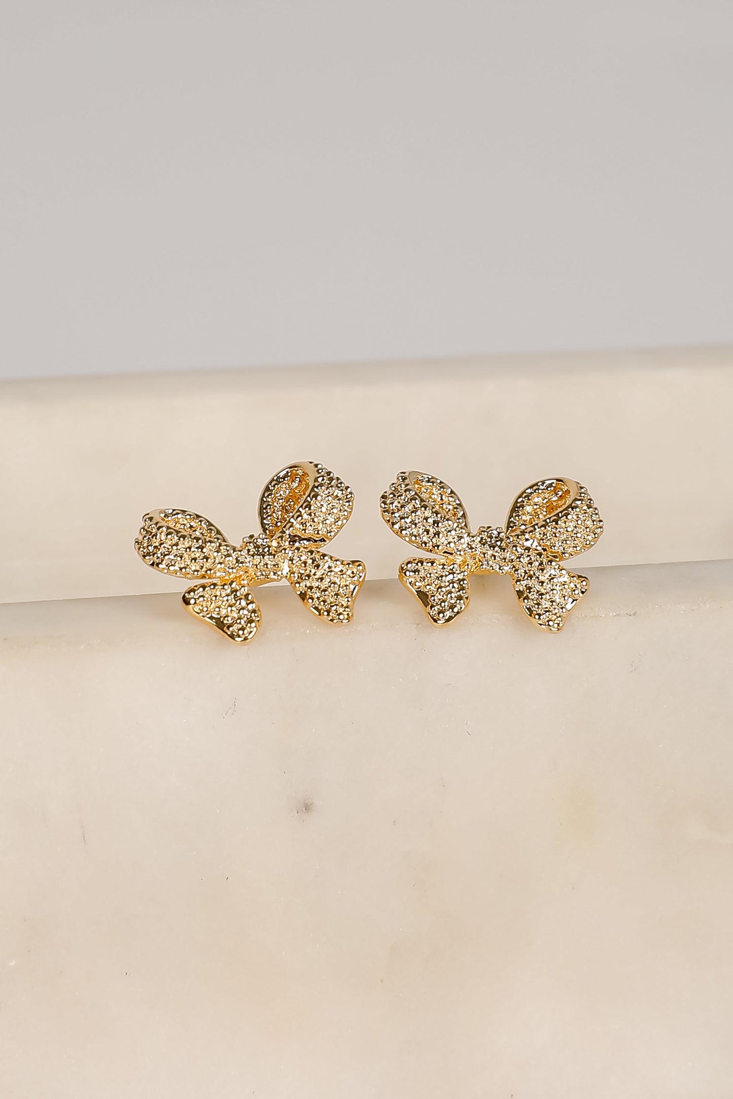 Mckenna Gold Bow Earrings