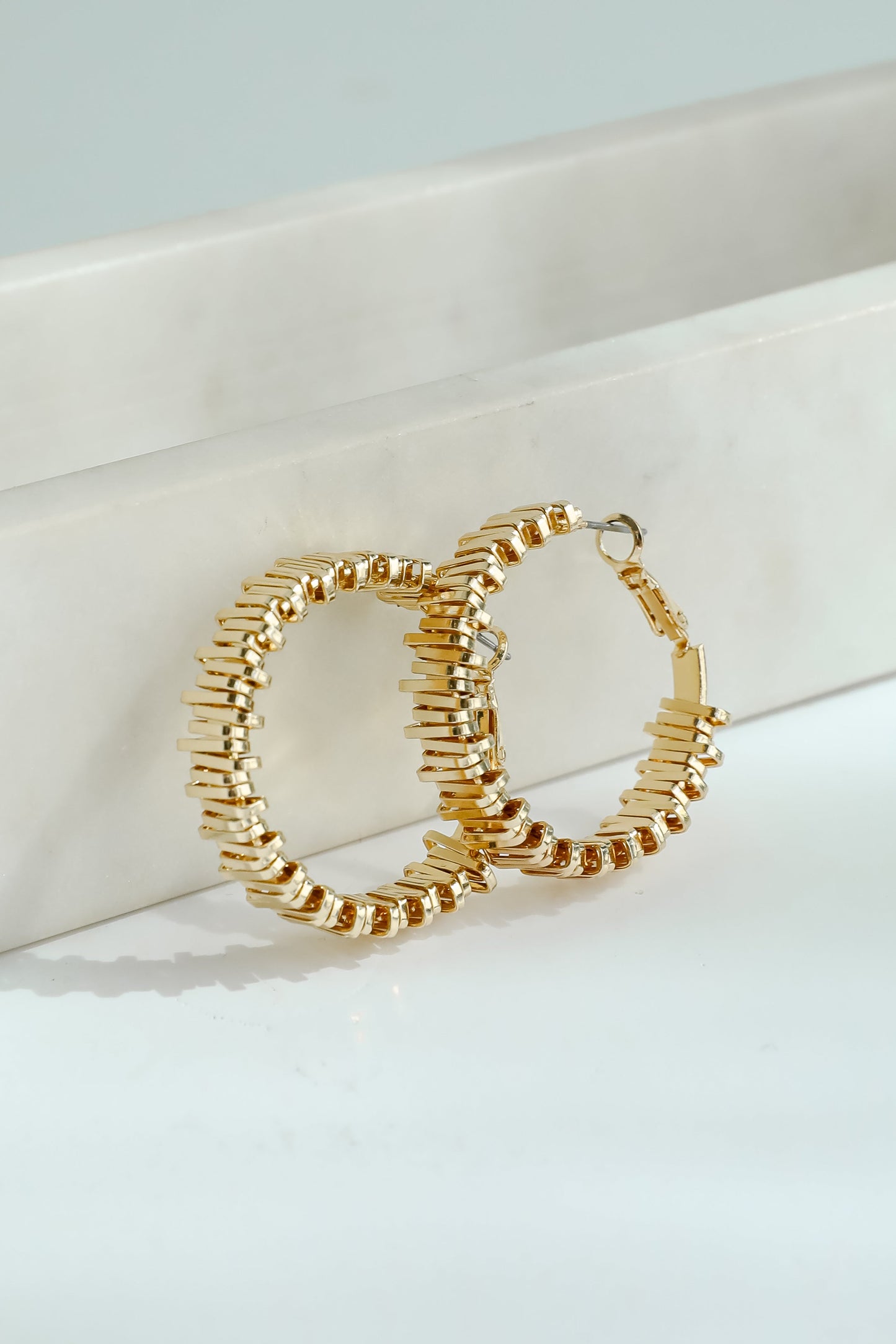 Ruth Textured Hoop Earrings