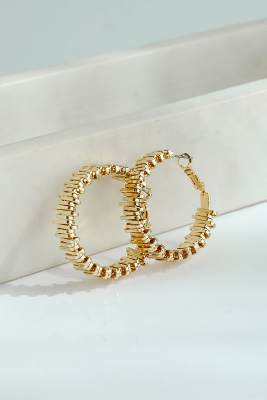 Ruth Textured Hoop Earrings