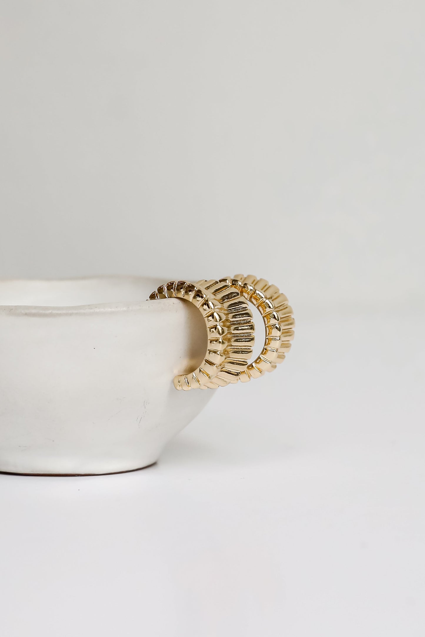 Samantha Textured Hoop Earrings