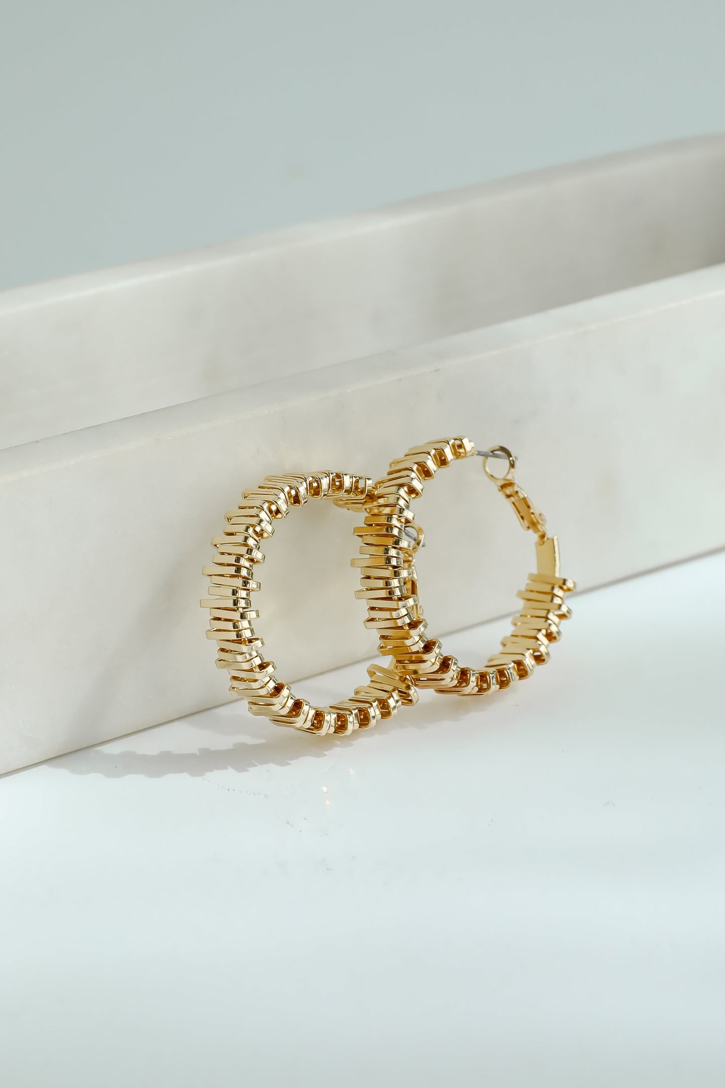 Ruth Textured Hoop Earrings