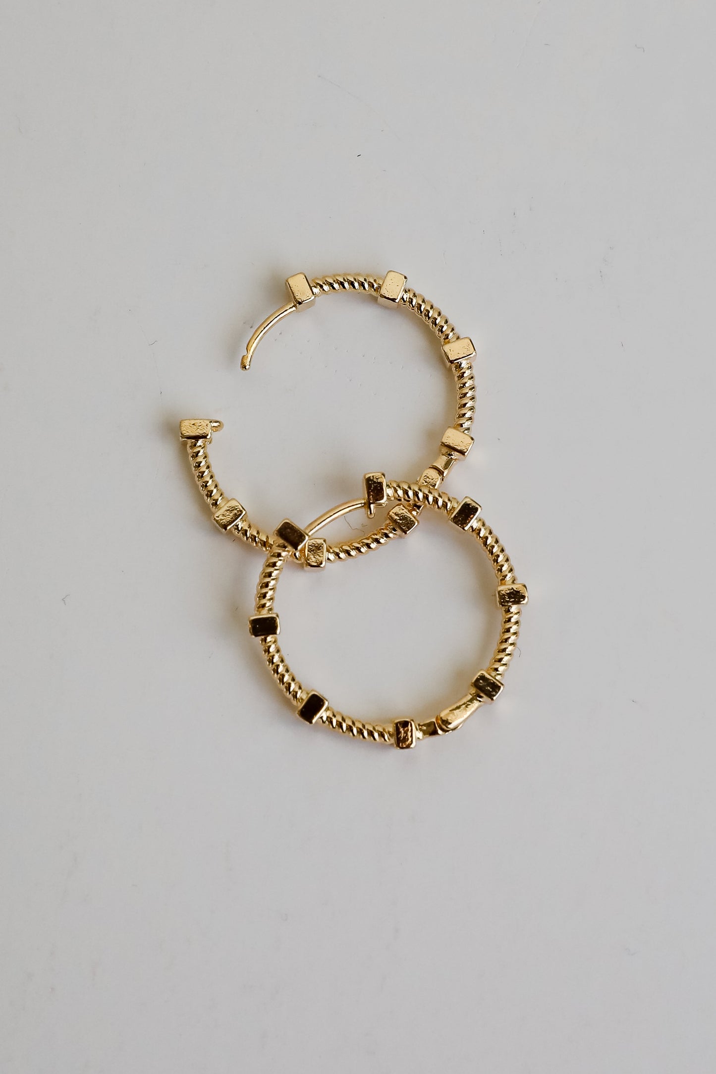 Penelope Gold Textured Hoop Earrings