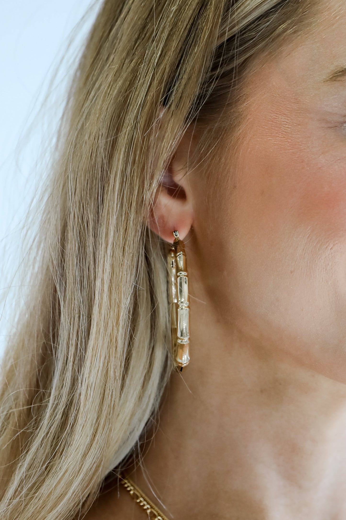 Sutton Gold Textured Hoop Earrings