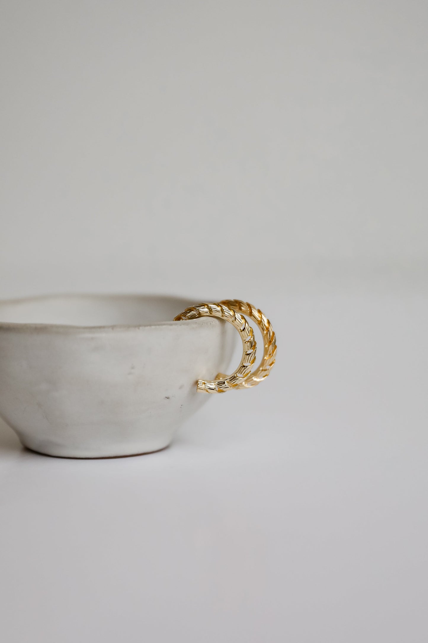 Hadley Gold Textured Hoop Earrings