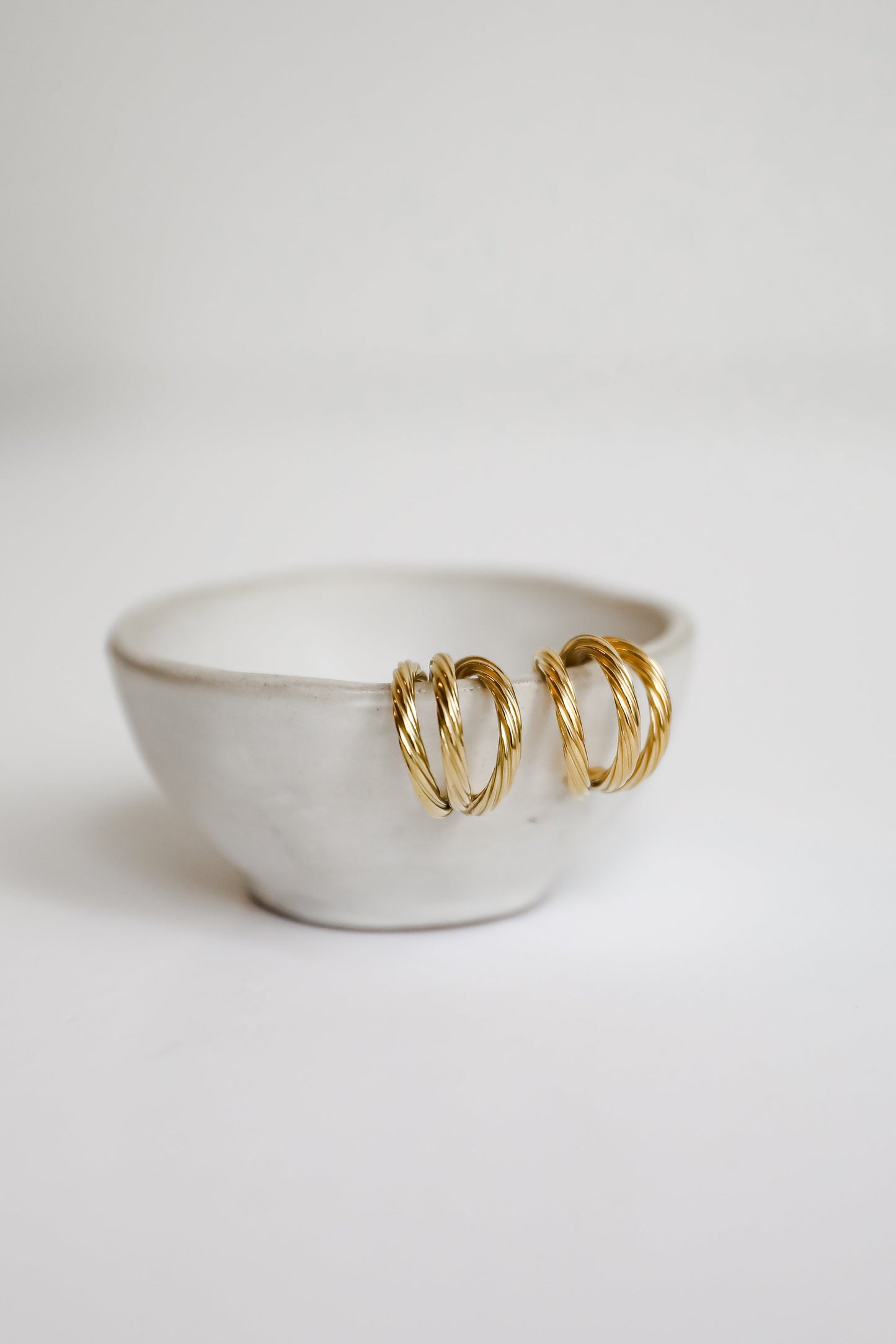 Eliza Gold Triple Hoop Earrings