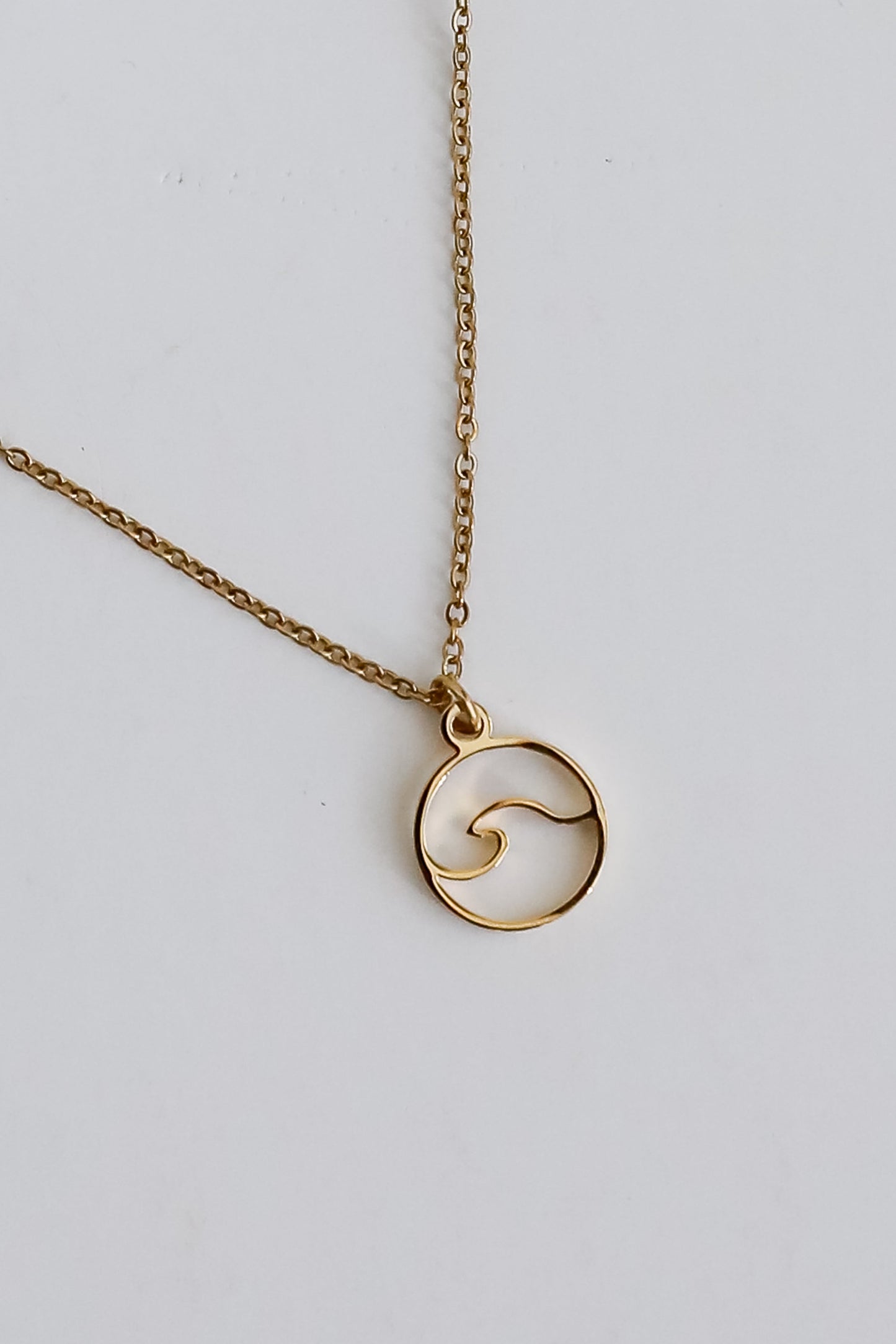 Melody Gold Wave Charm Necklace
