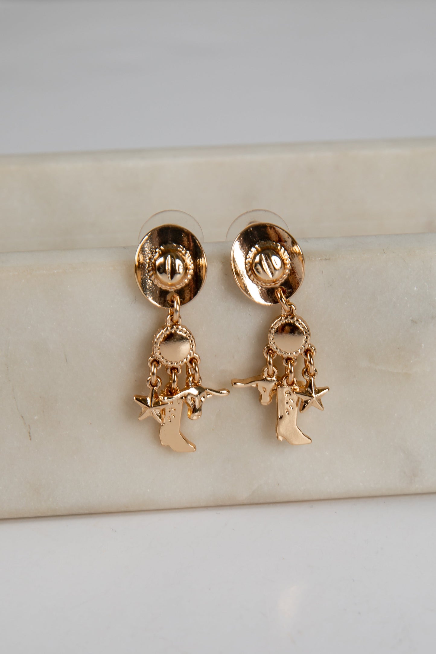 Eliana Gold Western Charm Earrings