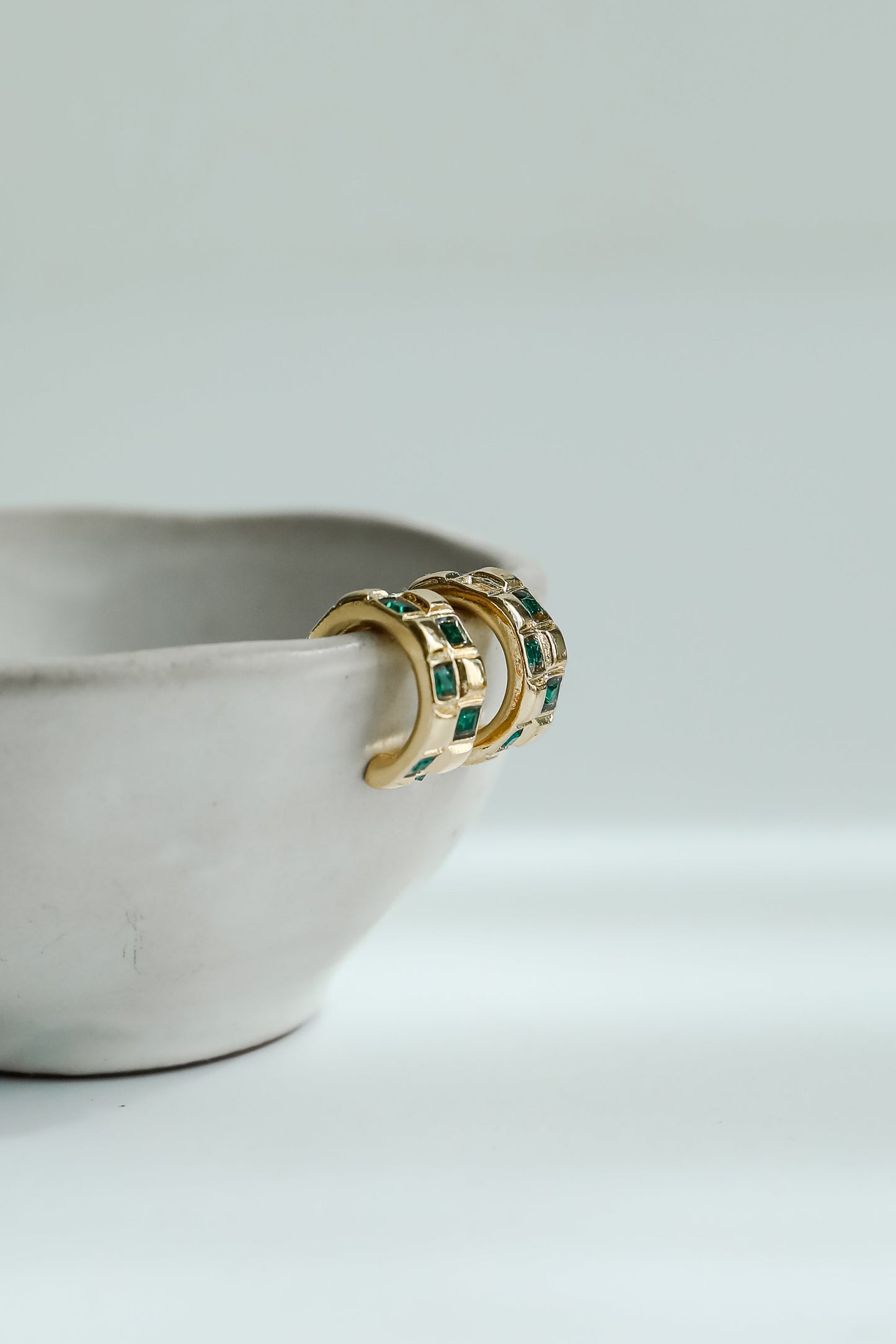 Kaylee Checkered Mini Hoop Earrings