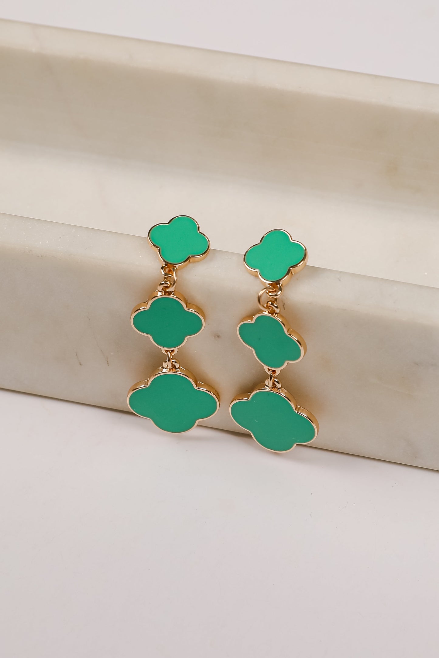 Ashley Quatrefoil Drop Earrings
