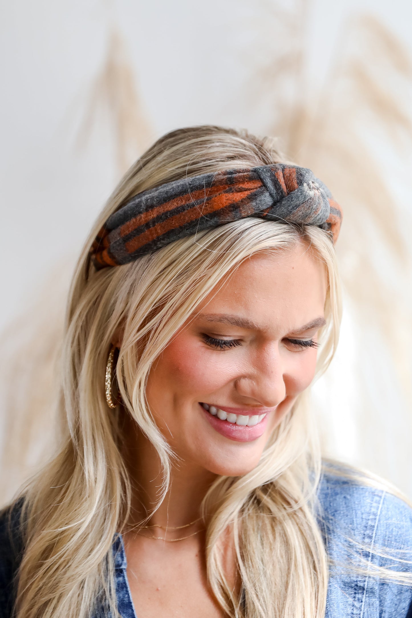 FINAL SALE - Precious Energy Plaid Knotted Headband