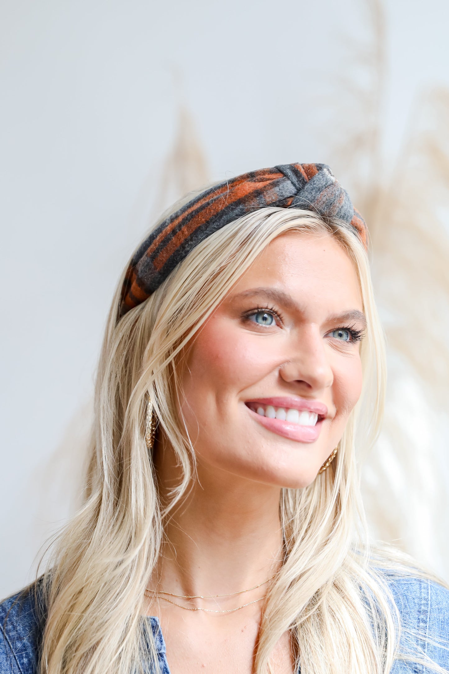 FINAL SALE - Precious Energy Plaid Knotted Headband