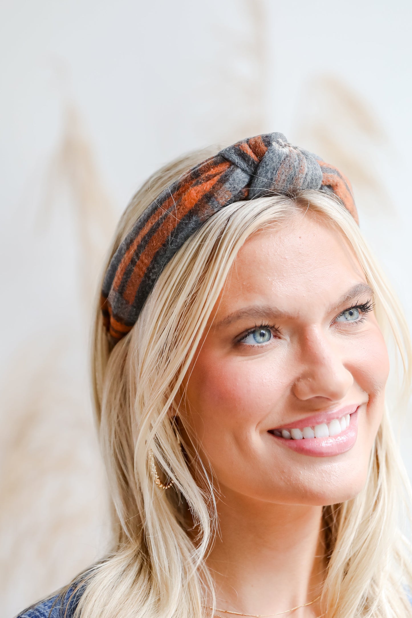 FINAL SALE - Precious Energy Plaid Knotted Headband