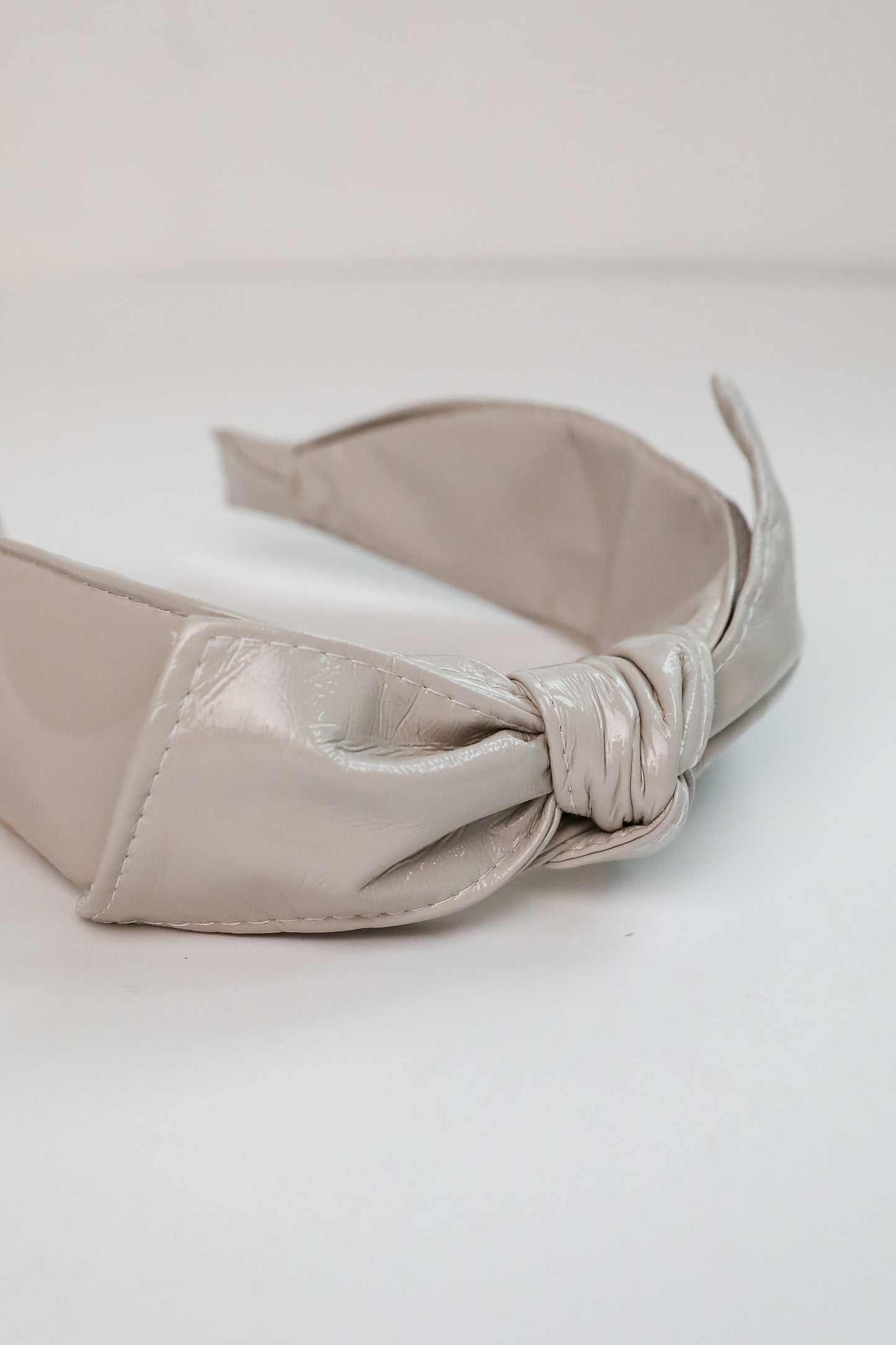 FINAL SALE - Poised Finish Leather Bow Headband
