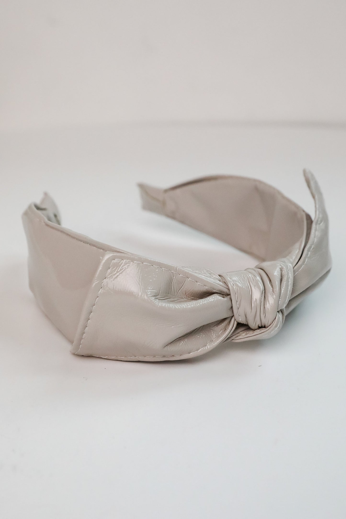FINAL SALE - Poised Finish Leather Bow Headband