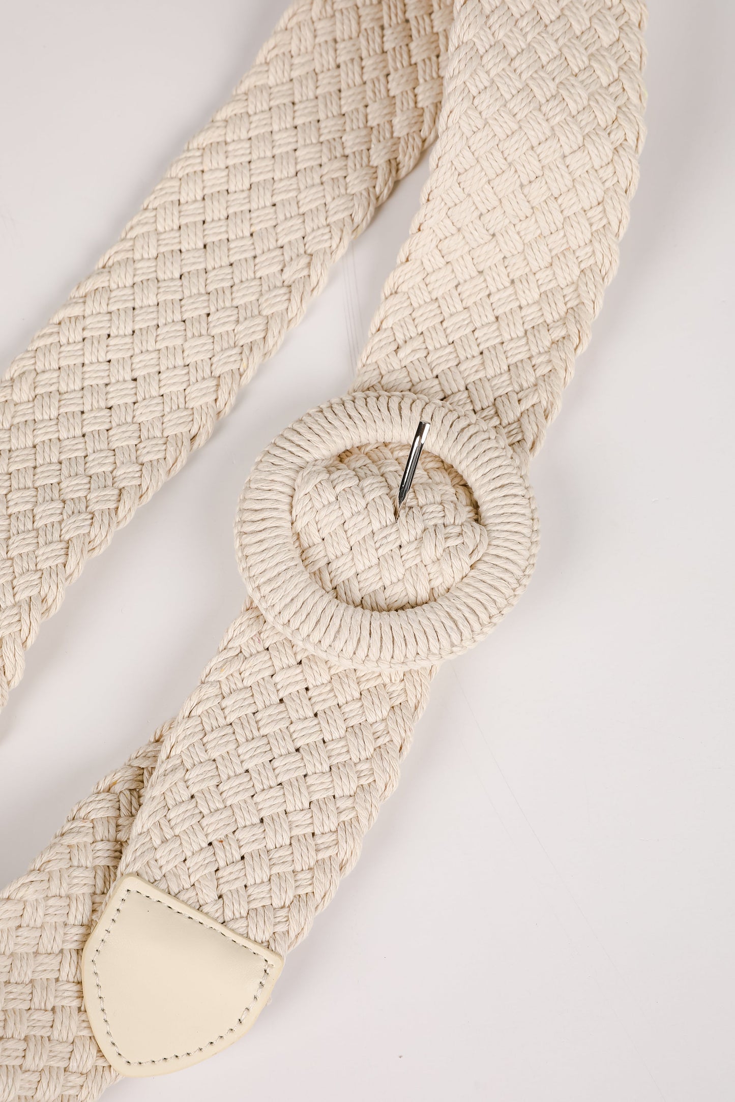 Keep It Together Ivory Straw Belt