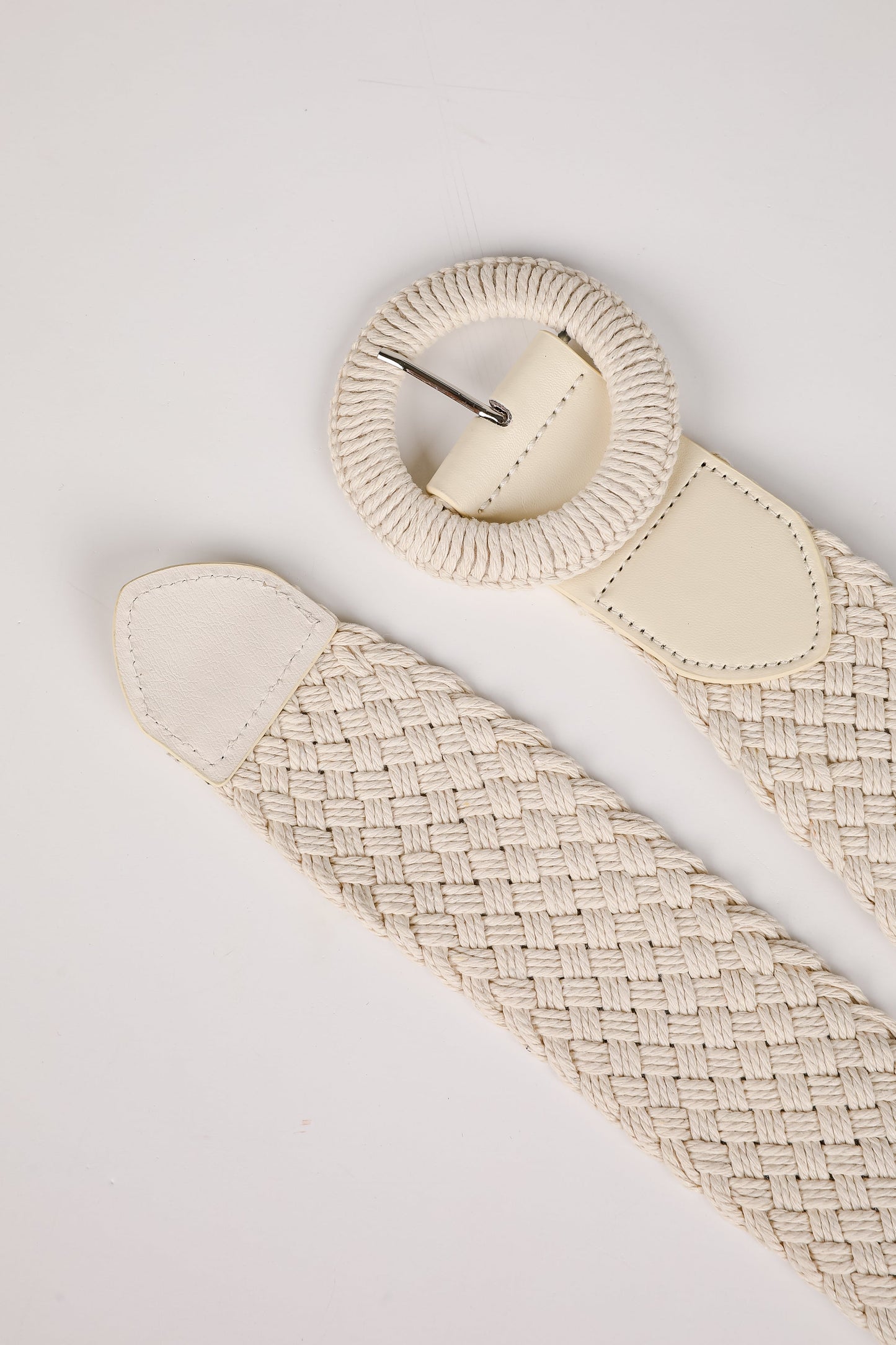 Keep It Together Ivory Straw Belt