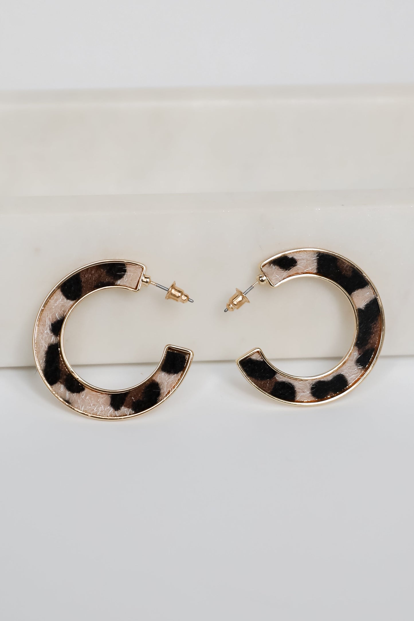 FINAL SALE - Raven Leopard Hoop Earrings