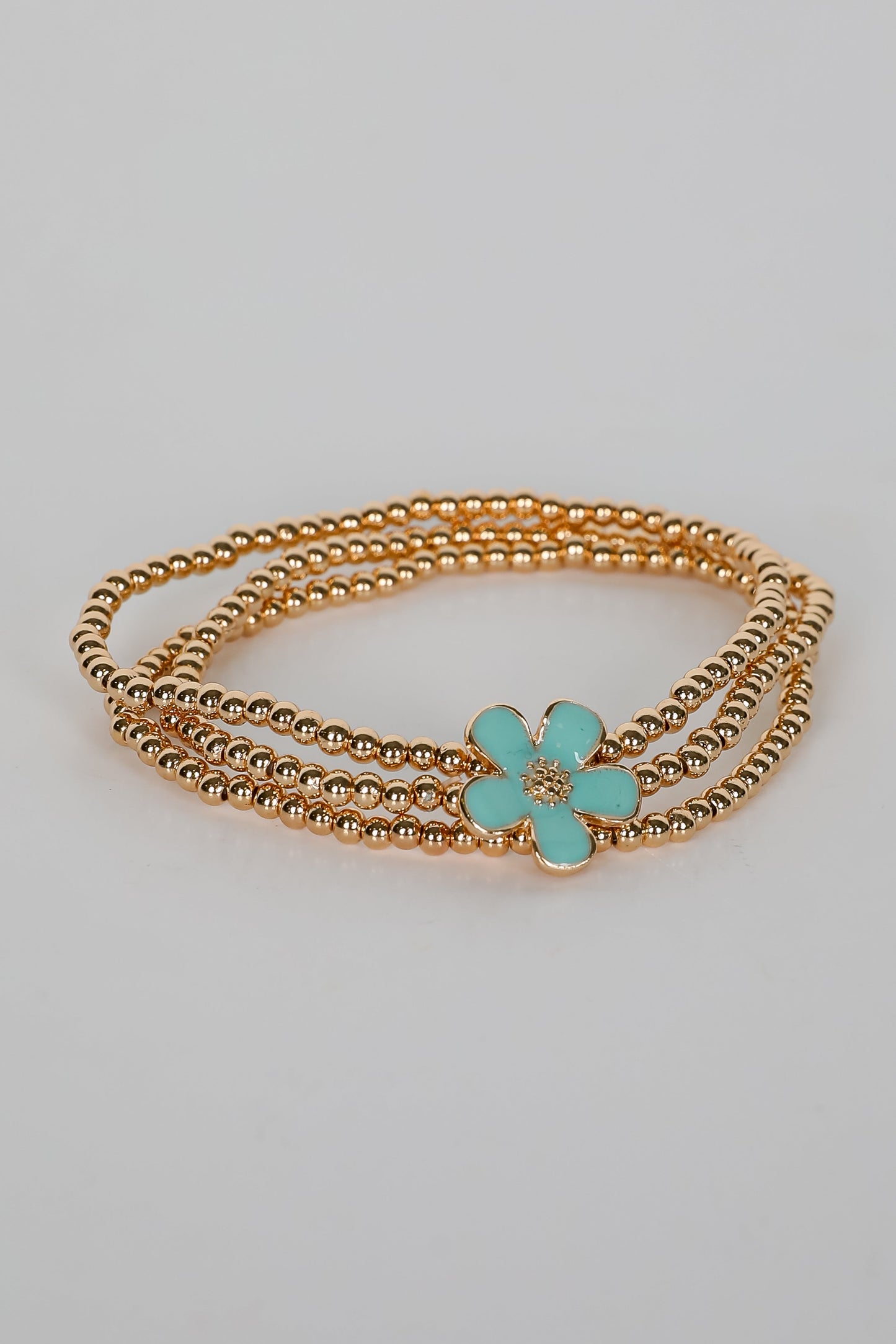 FINAL SALE - Catherine Beaded Flower Charm Bracelet