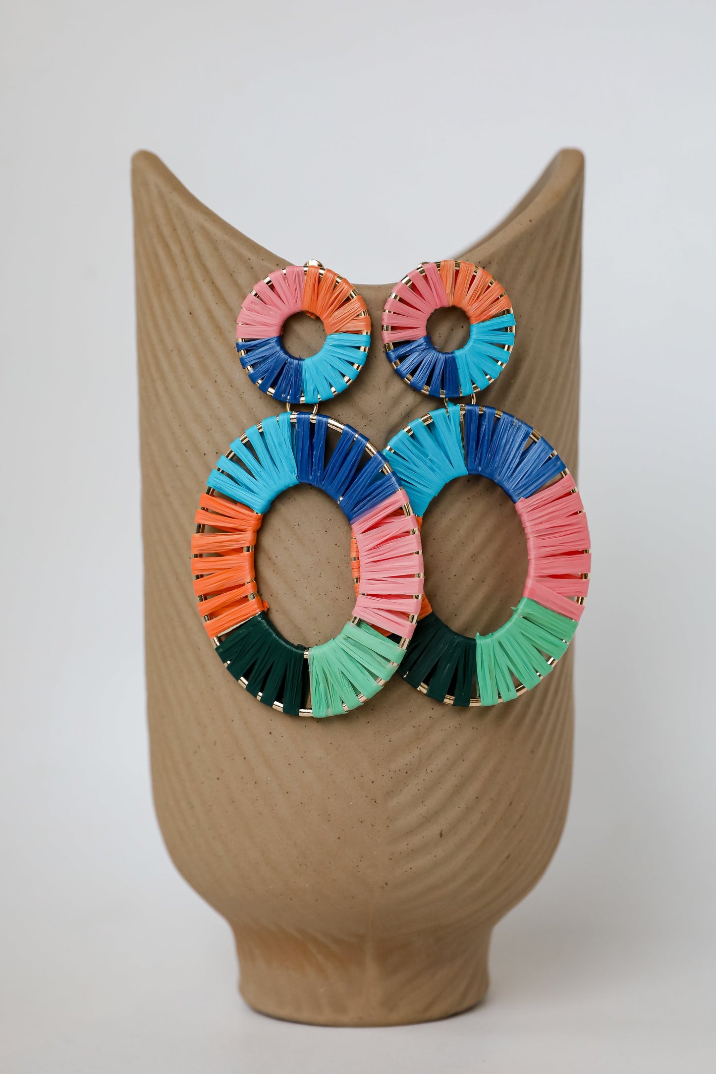 FINAL SALE - Palmer Multi Straw Statement Drop Earrings