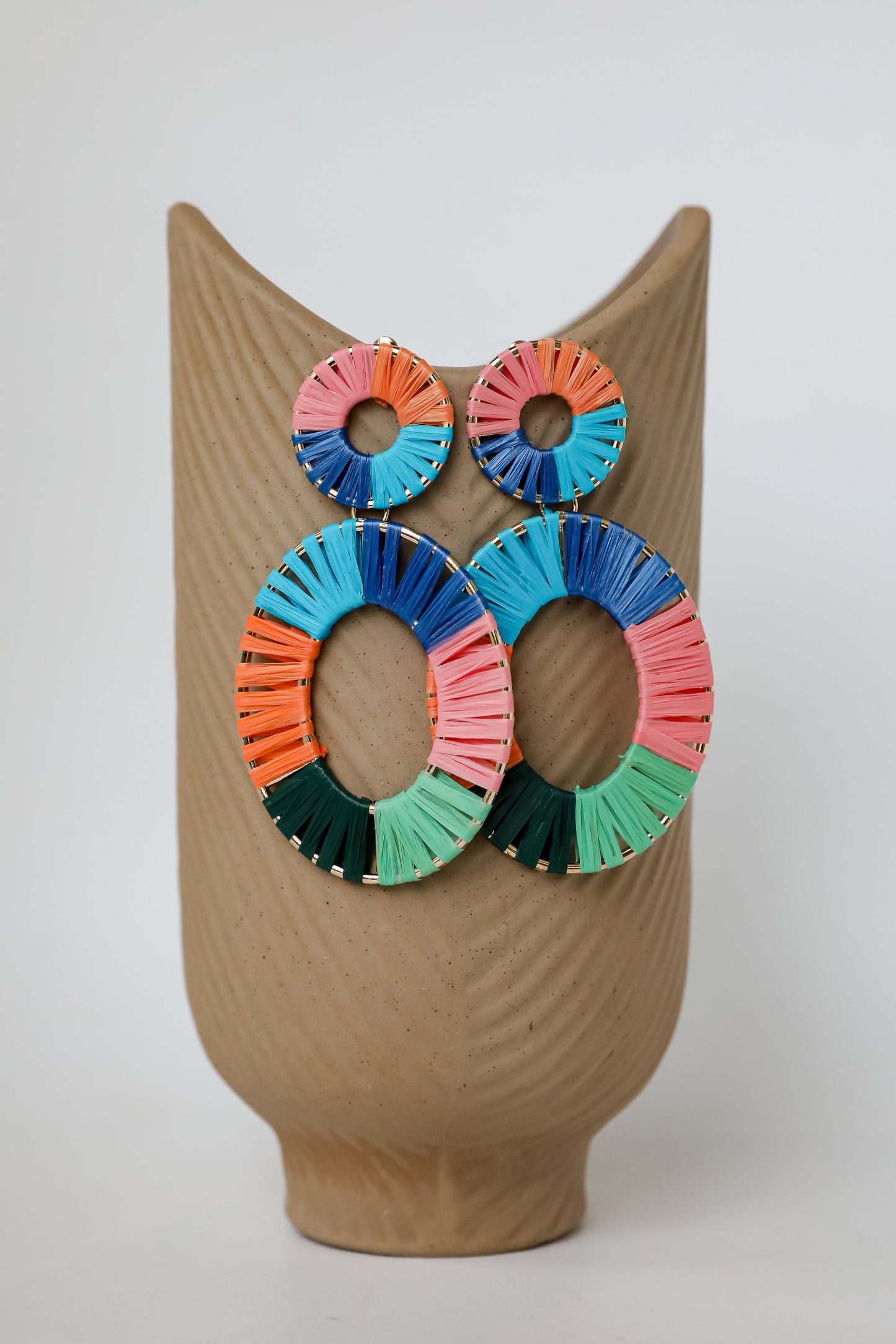 FINAL SALE - Palmer Multi Straw Statement Drop Earrings