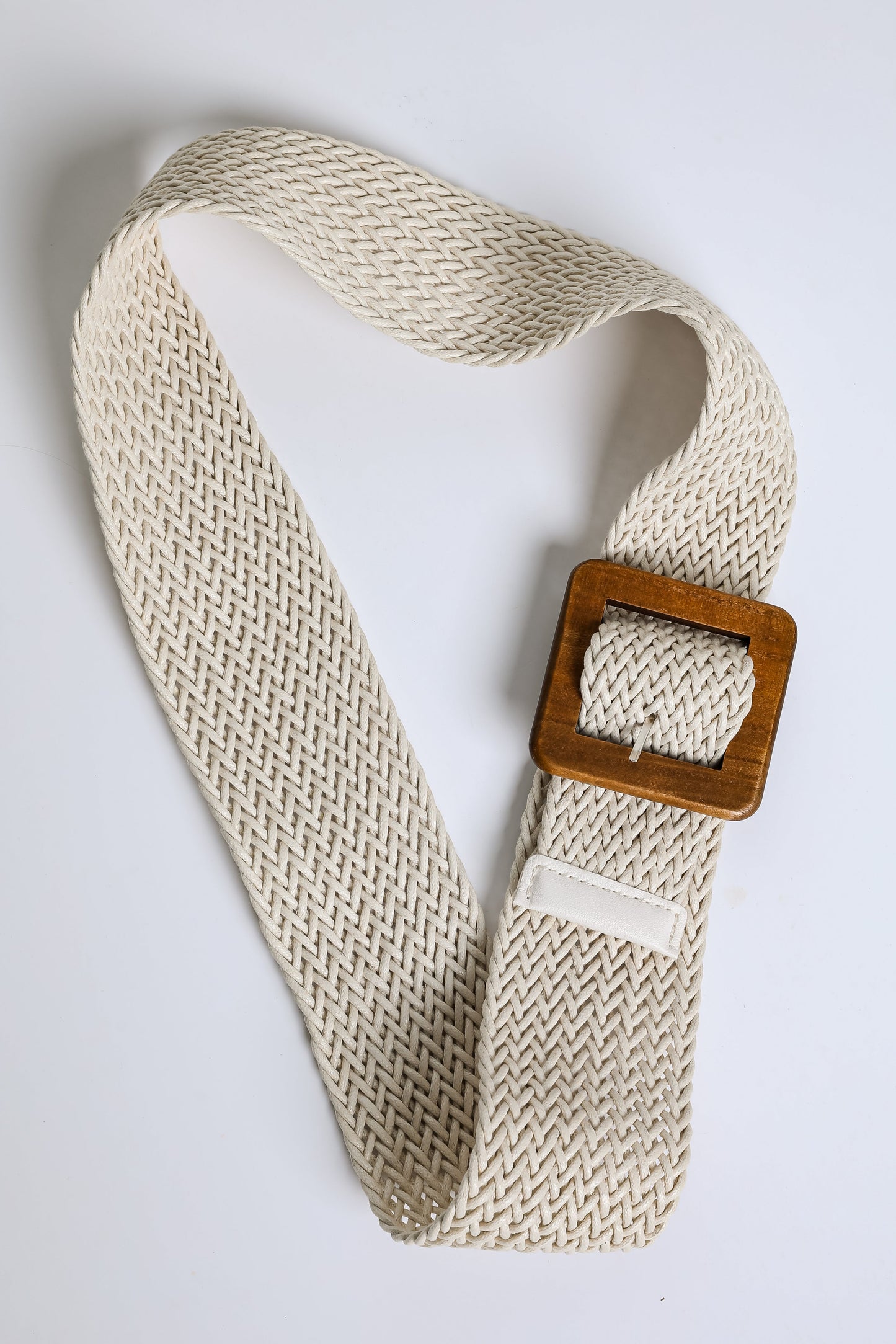 Catch My Drift White Straw Belt