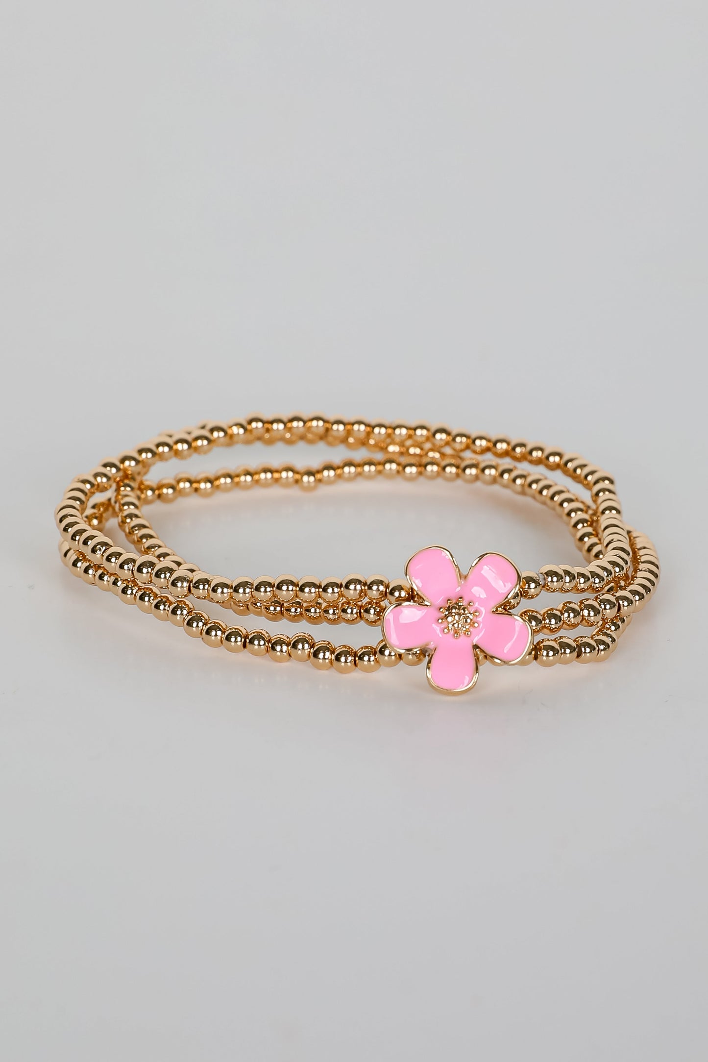 FINAL SALE - Catherine Beaded Flower Charm Bracelet