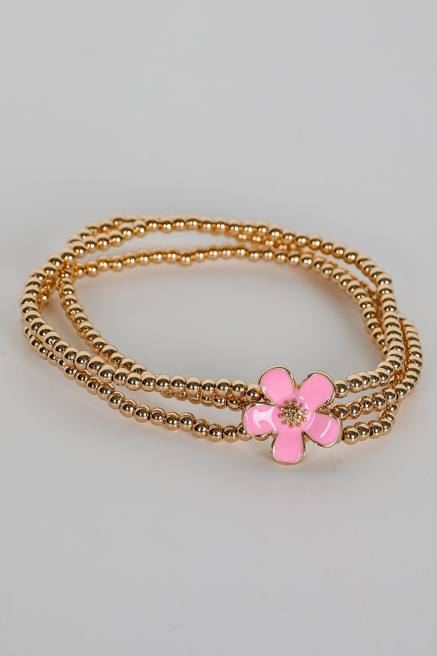 FINAL SALE - Catherine Beaded Flower Charm Bracelet