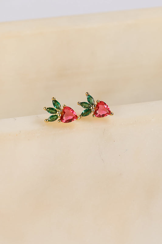 Scarlett Pink Gemstone Stud Earrings