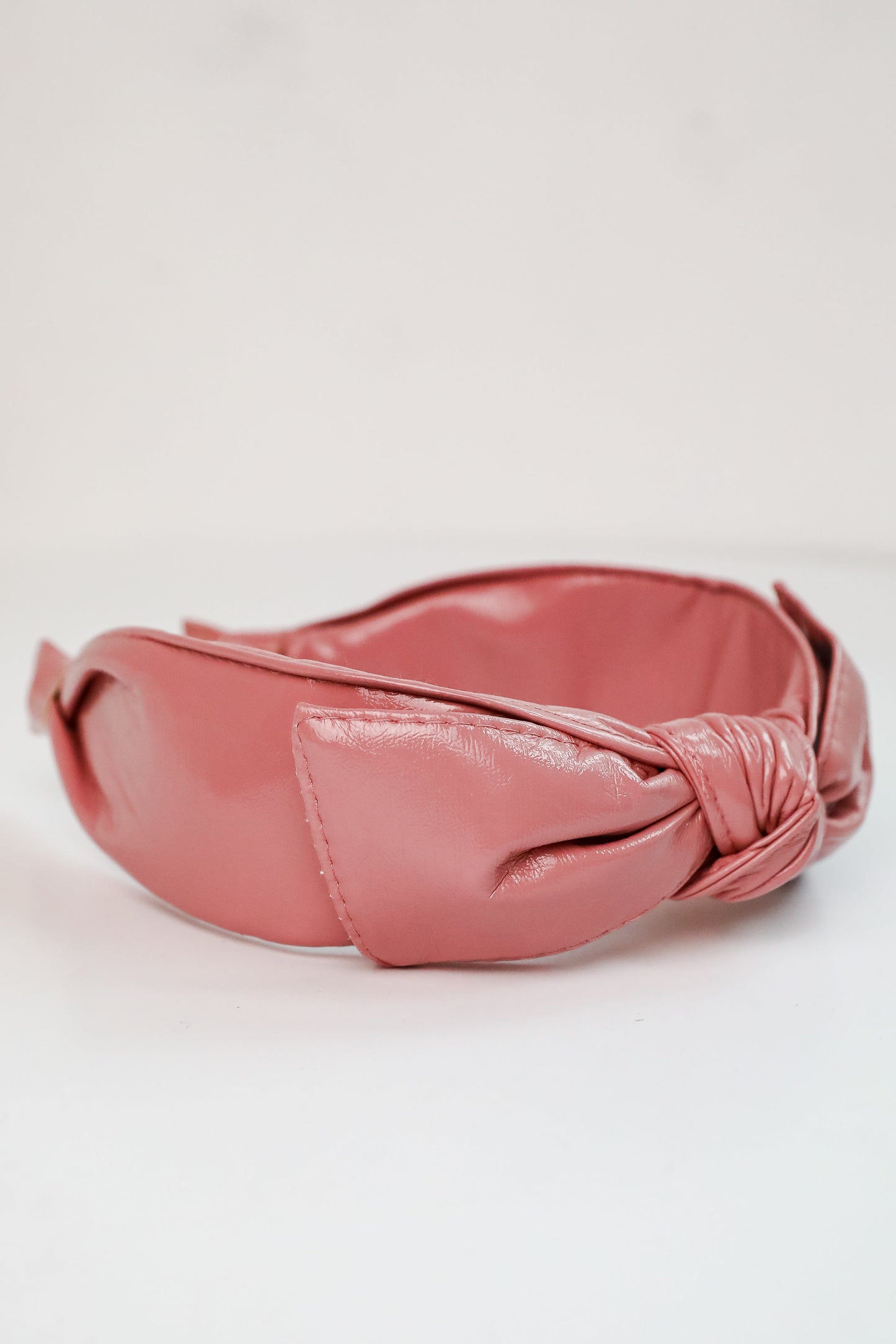 FINAL SALE - Poised Finish Leather Bow Headband