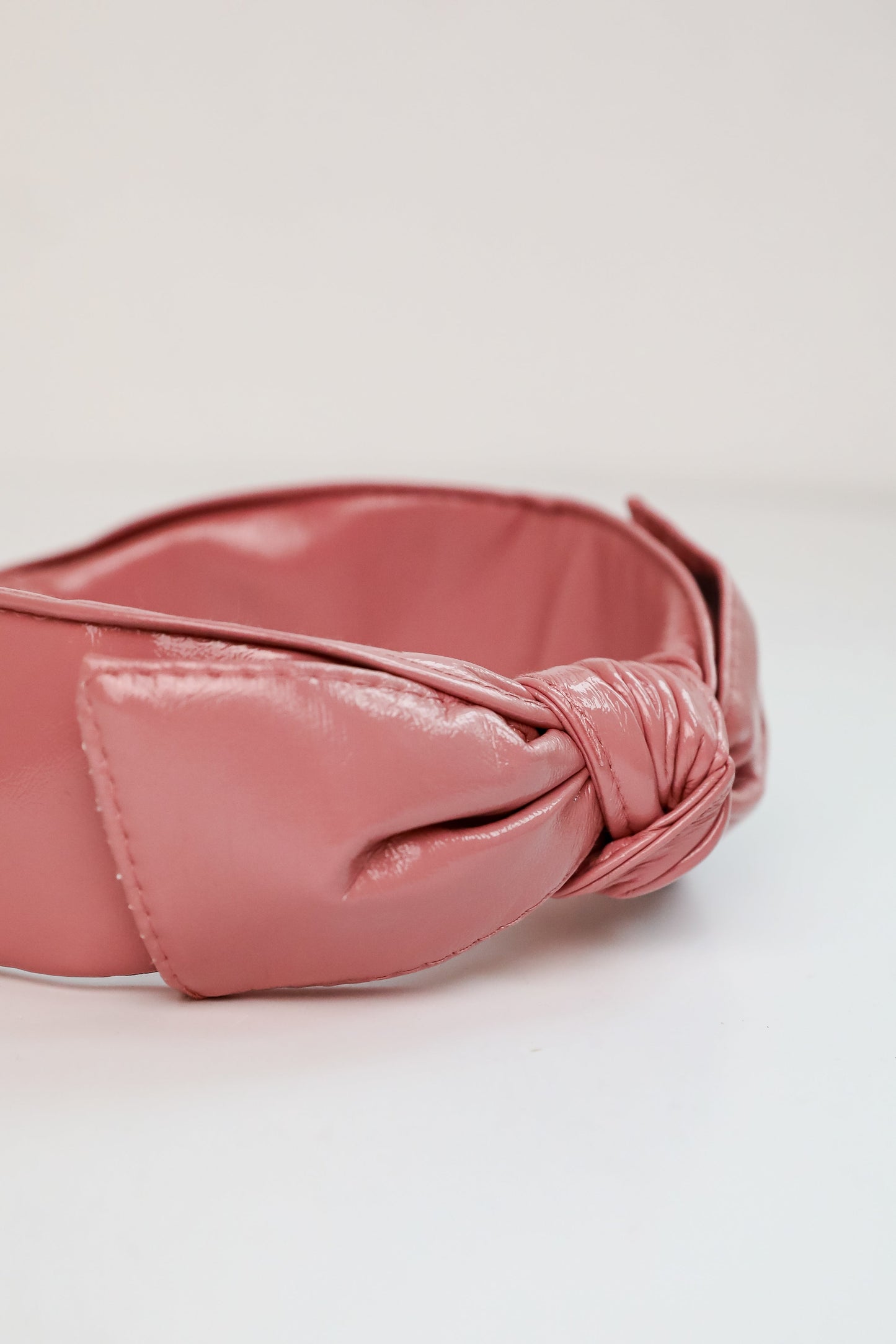 FINAL SALE - Poised Finish Leather Bow Headband