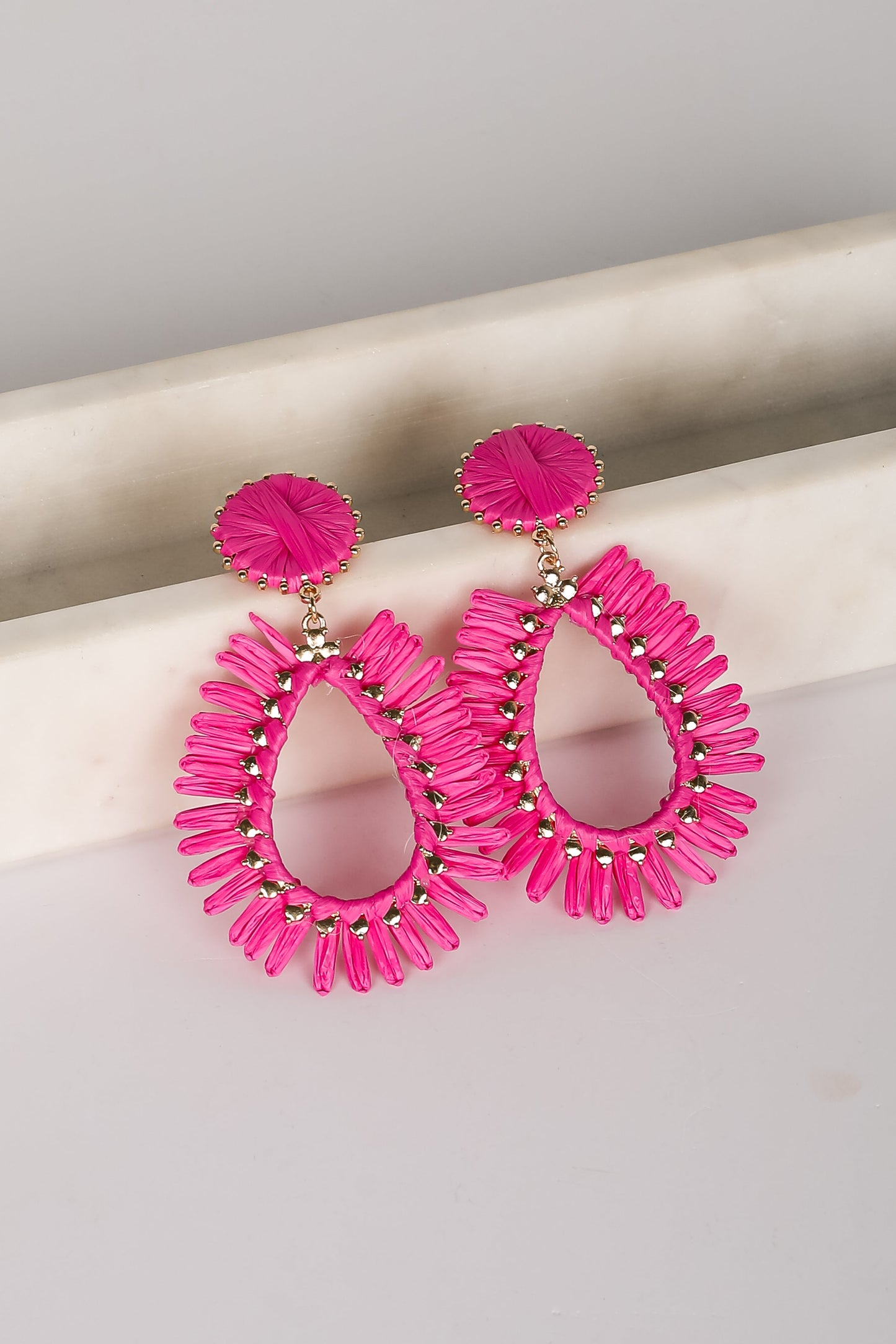 Bianca Straw Statement Earrings