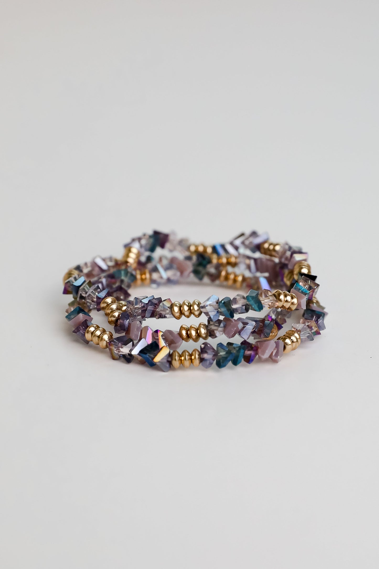 FINAL SALE - Allison Purple Beaded Bracelet Set