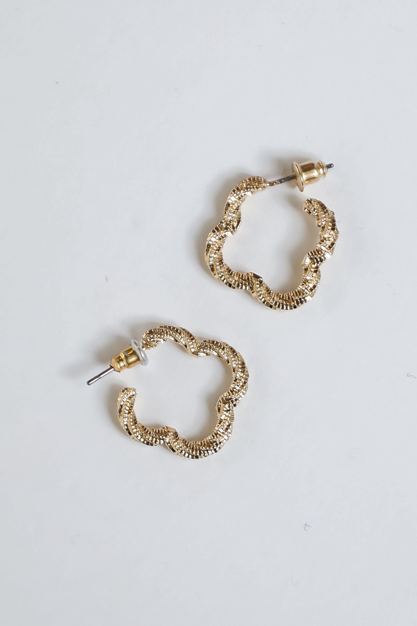 FINAL SALE - Sabrina Quatrefoil Hoop Earrings