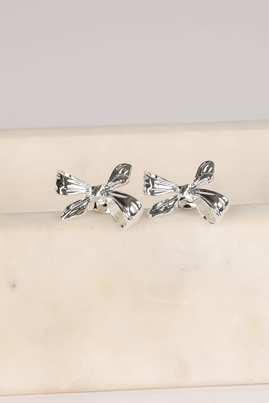 Marlee Silver Bow Earrings