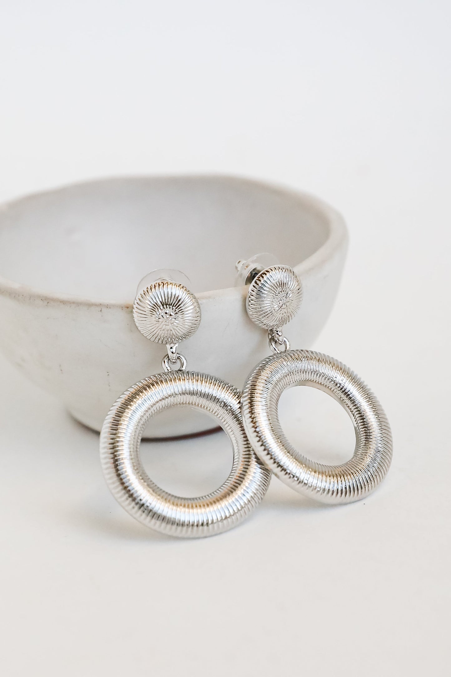 FINAL SALE - Lilly Circle Drop Earrings