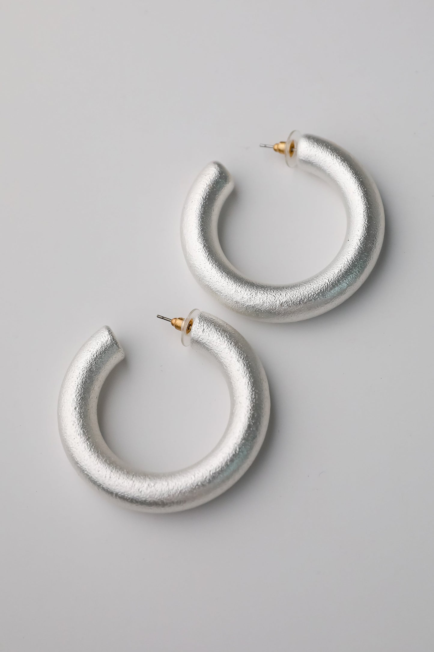 FINAL SALE - Sabrina Silver Hoop Earrings