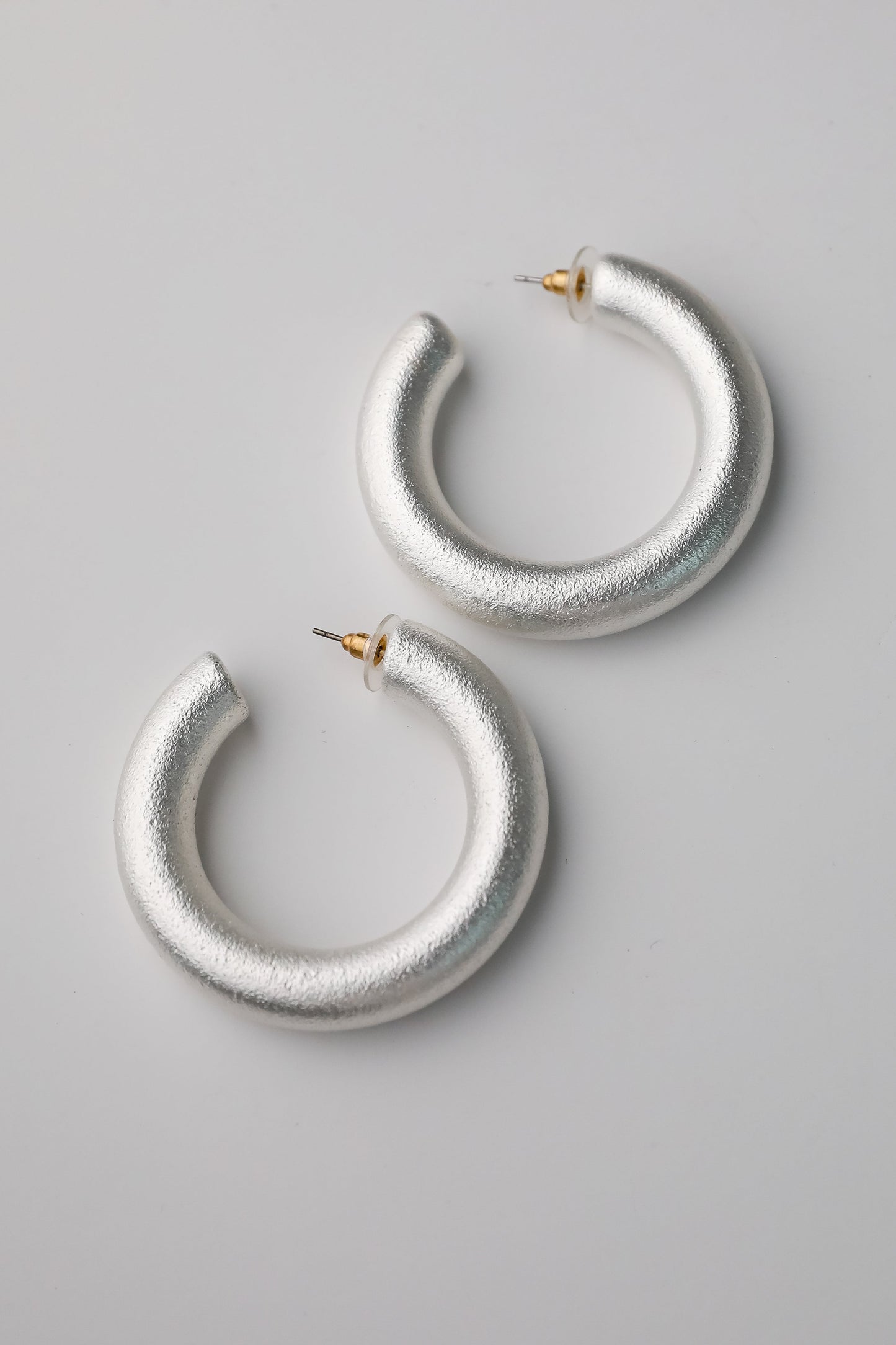 FINAL SALE - Sabrina Silver Hoop Earrings