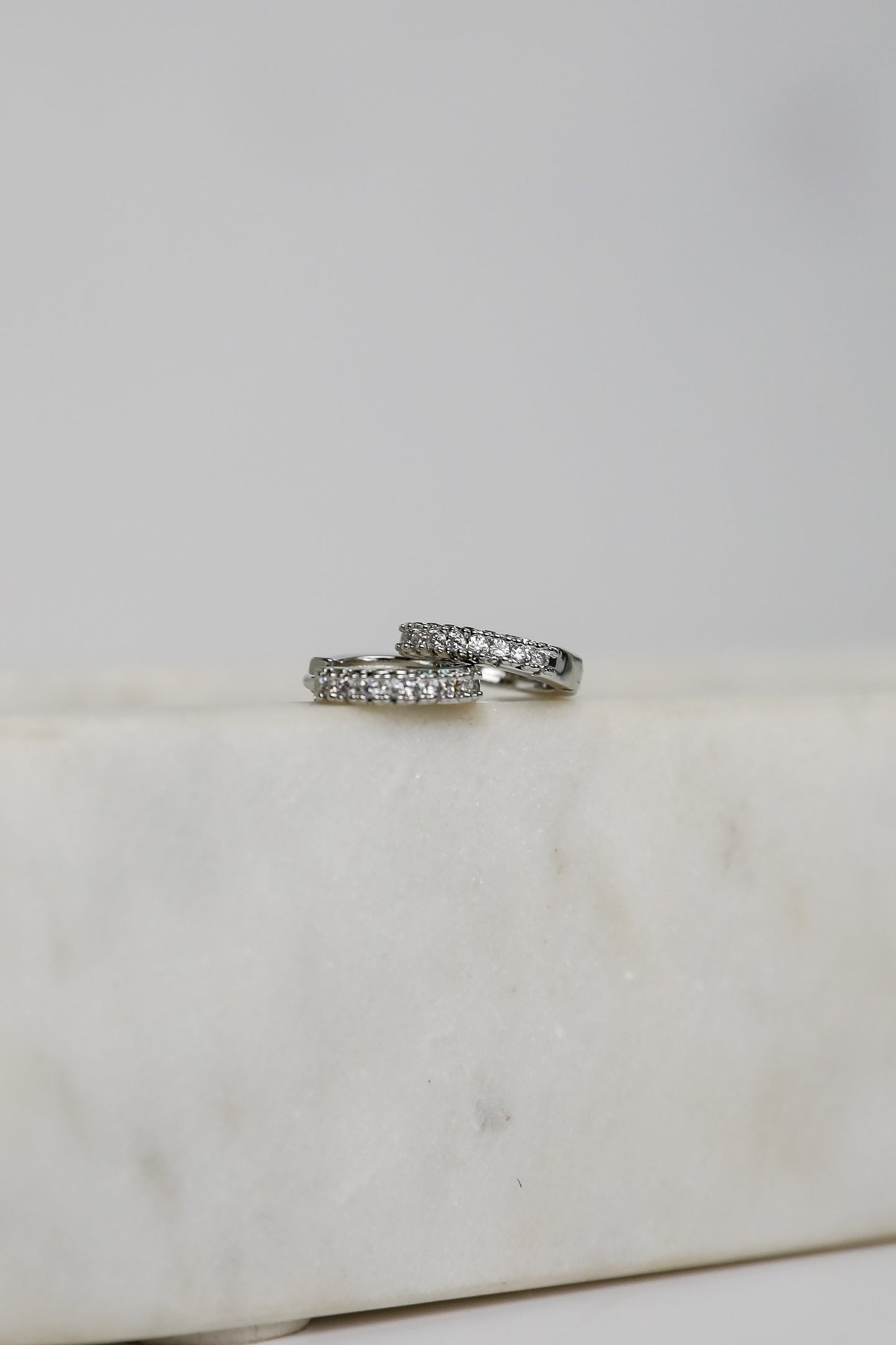 FINAL SALE - Kiara Rhinestone Mini Hoop Earrings