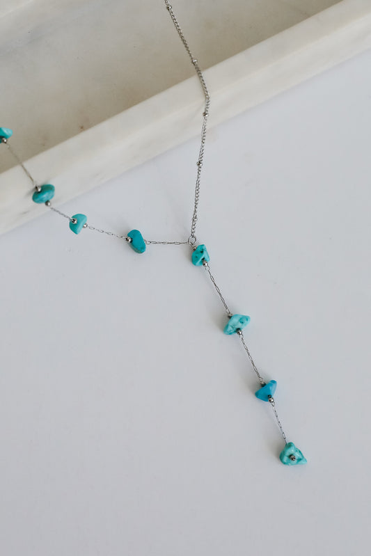 FINAL SALE - Allison Silver Stone Charm Necklace