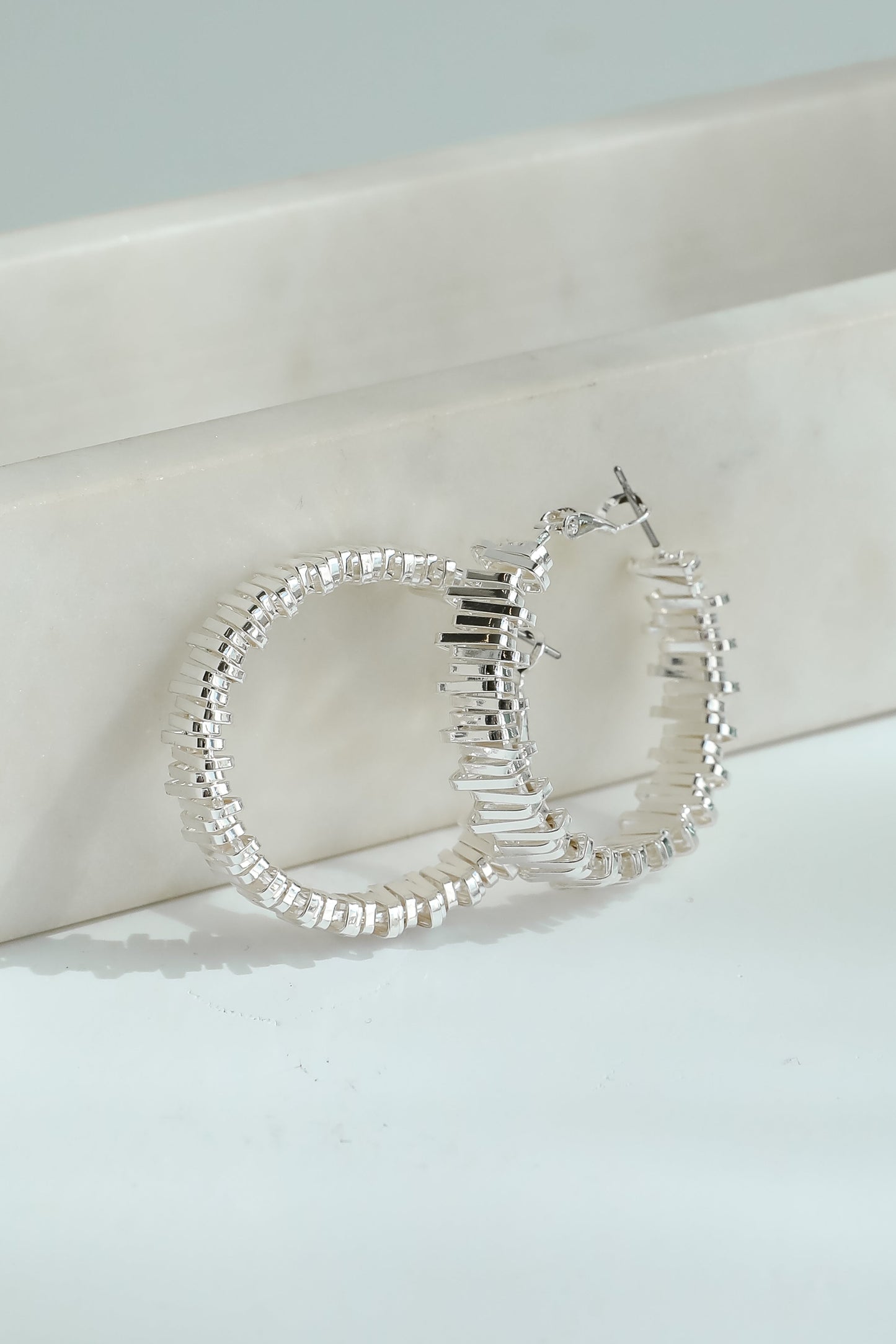 Ruth Textured Hoop Earrings