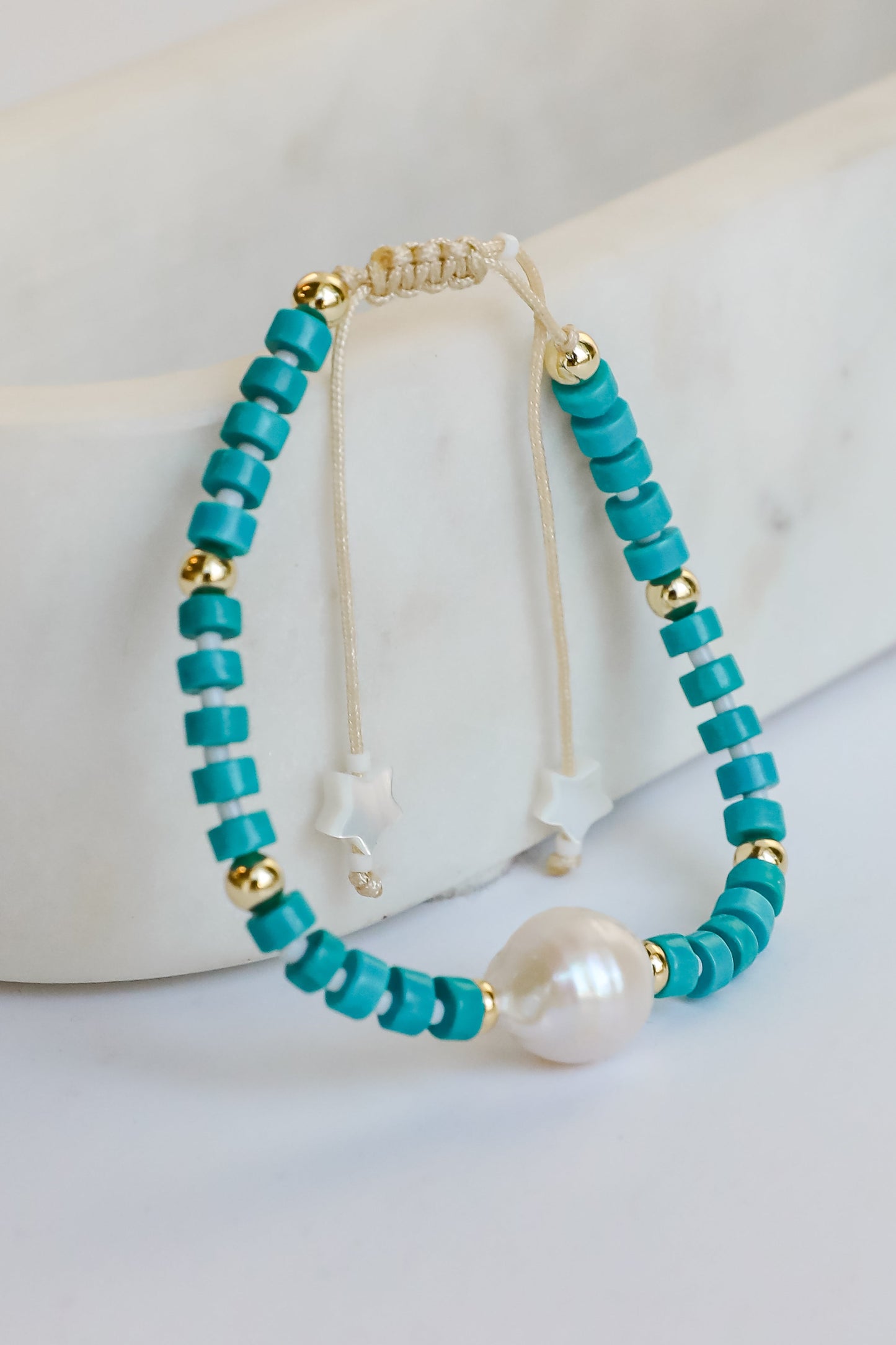 FINAL SALE - Juliette Teal Beaded Bracelet