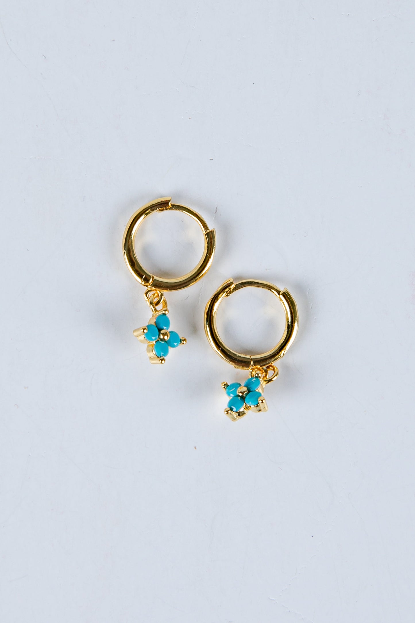 Haven Turquoise Charm Mini Hoop Earrings