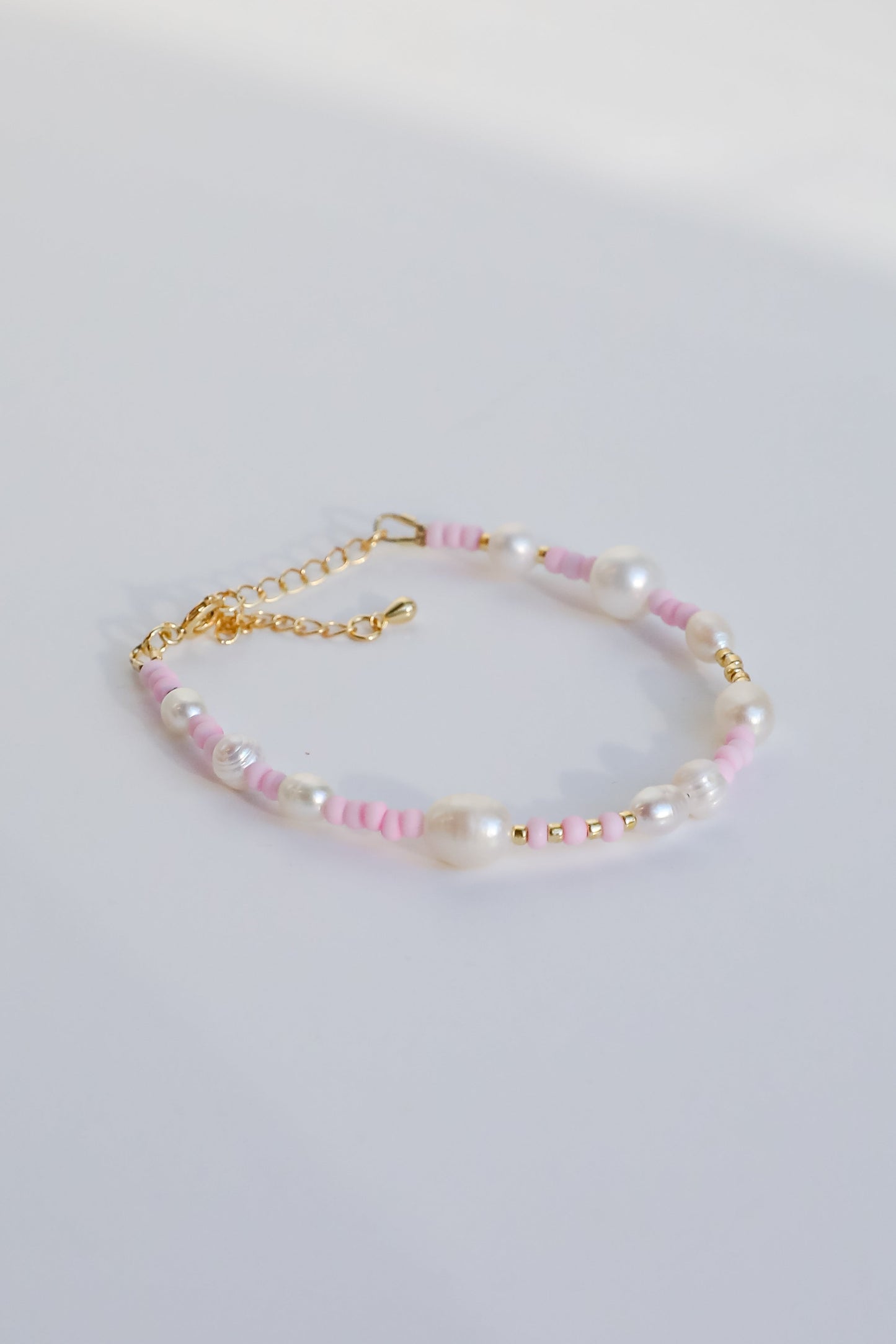 FINAL SALE - Kayla White Beaded Bracelet