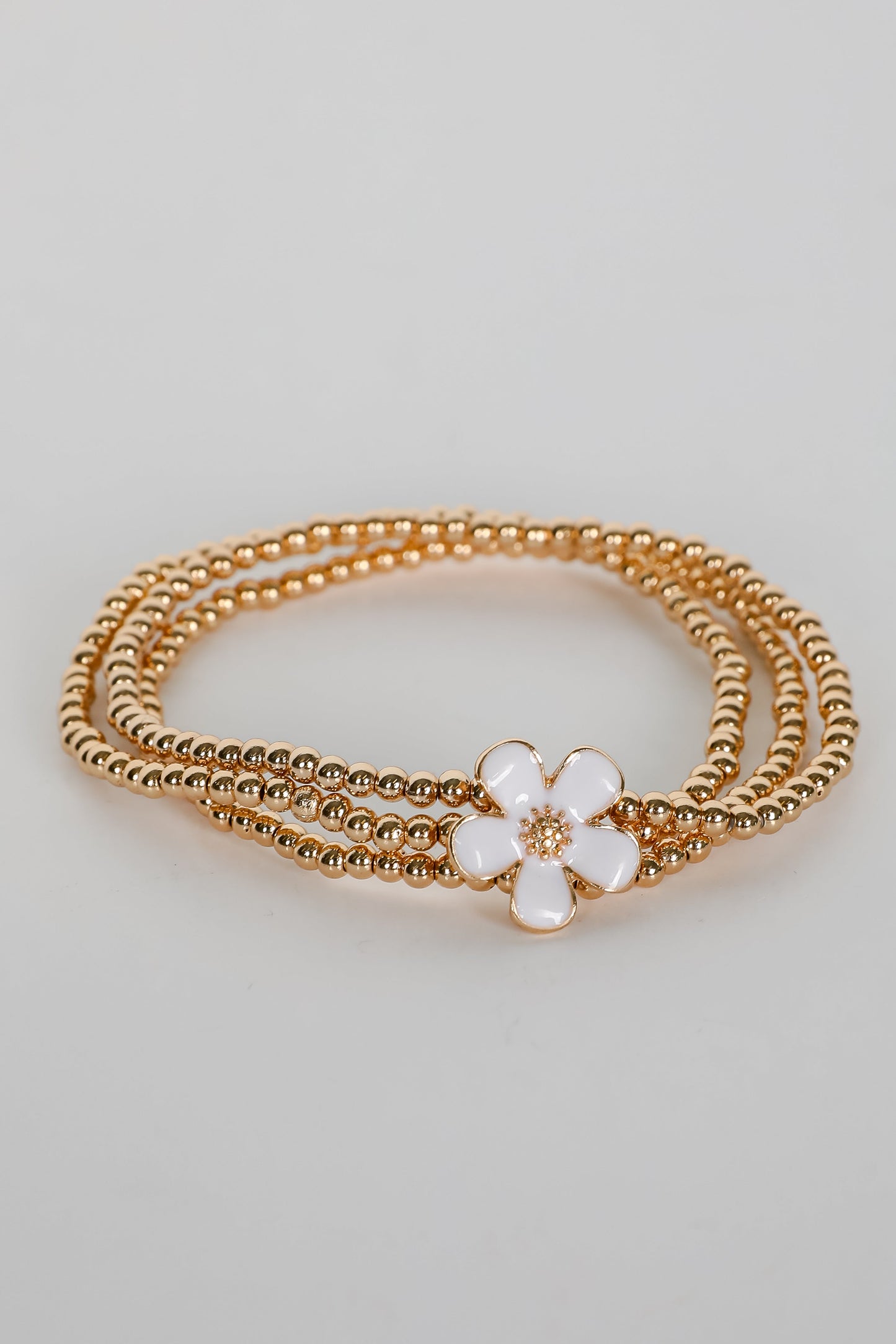 FINAL SALE - Catherine Beaded Flower Charm Bracelet