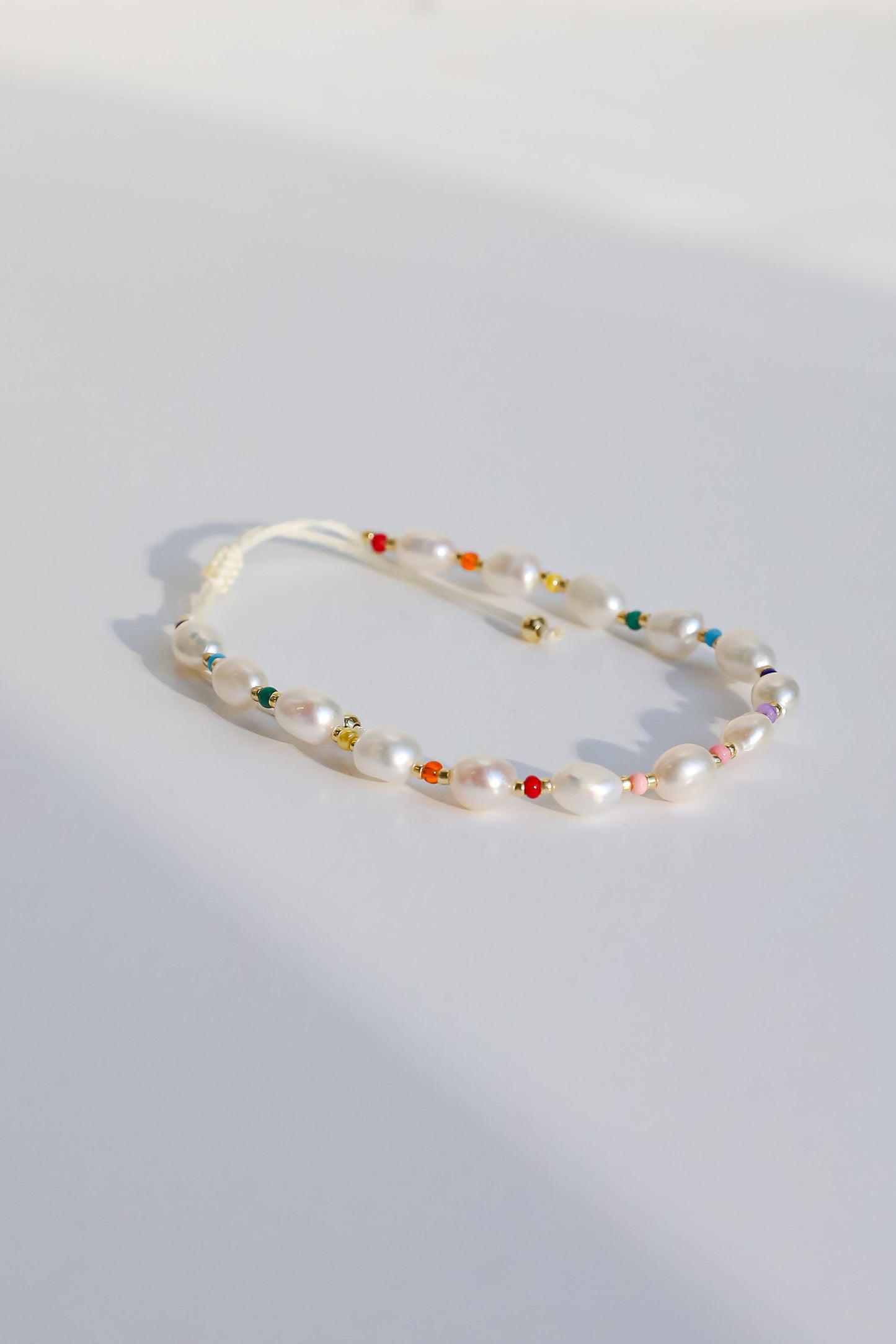 FINAL SALE - Amber White Pearl Bracelet